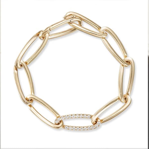 Melissa Kaye 18K Yellow Gold Lulu Link Diamond Bracelet - B2306B