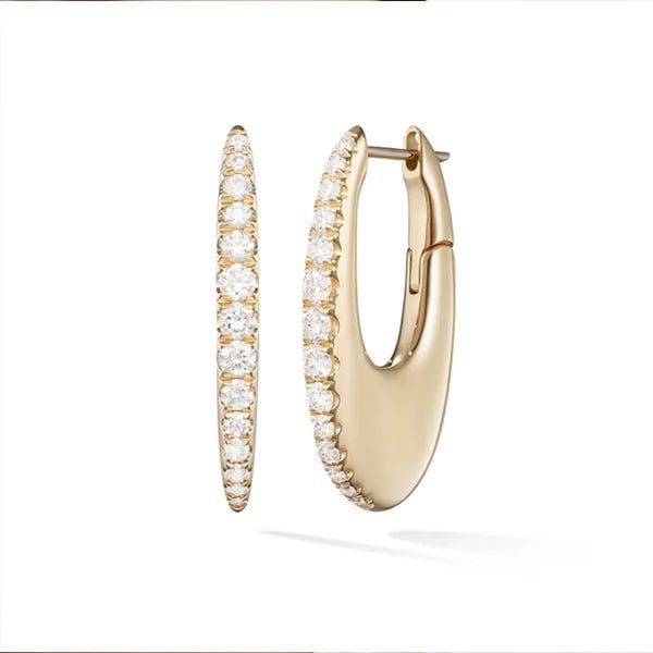 Melissa Kaye 18K Yellow Gold Lulu Hoop Diamond Earrings - E2314A