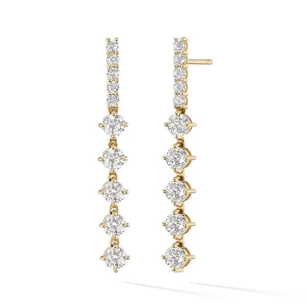 Melissa Kaye 18K Yellow Gold 2.00ct Diamond Earrings - E2403A