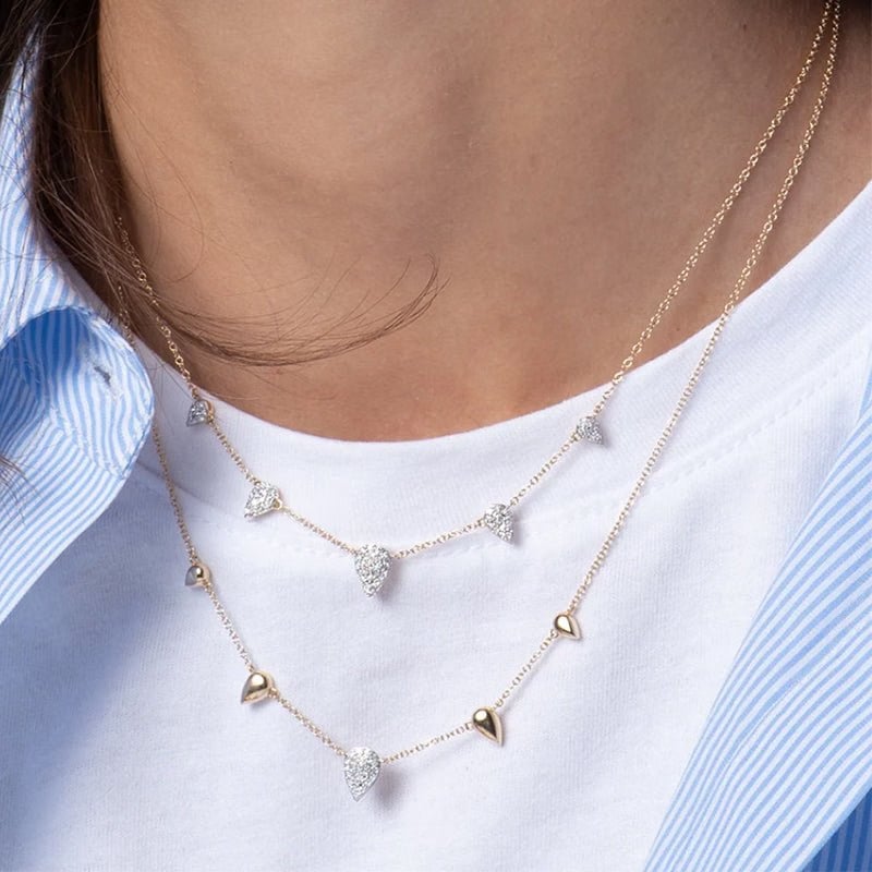 Phillips House 14K Yellow Gold Diamond Deconstructed Station Necklace - N2610DY