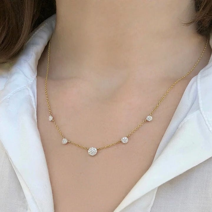 Phillips House 14K White Gold 5 Station Infinity Necklace - N2039DW