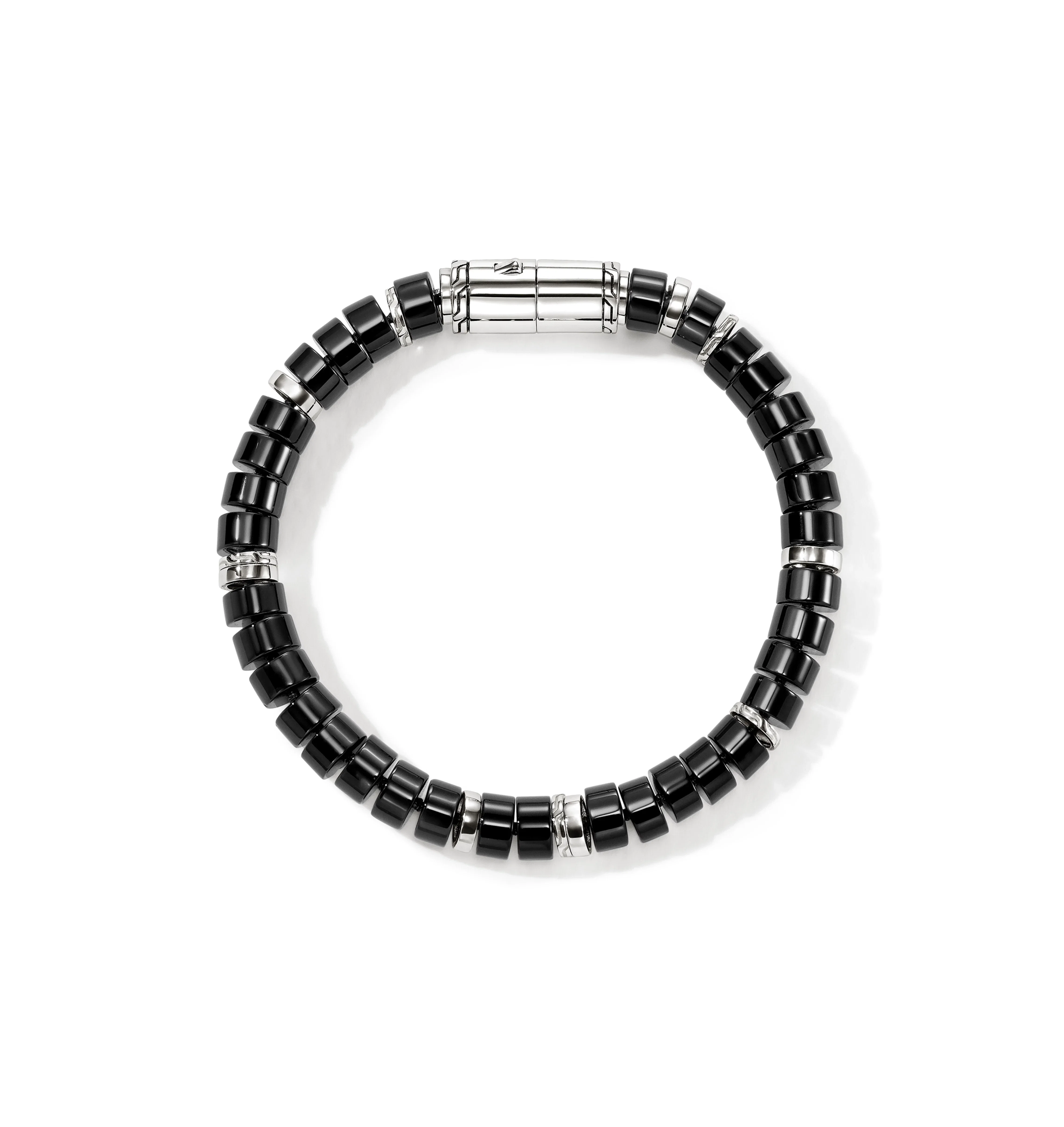 John Hardy Heishi Sterling Silver Black Onyx Bracelet, 8mm