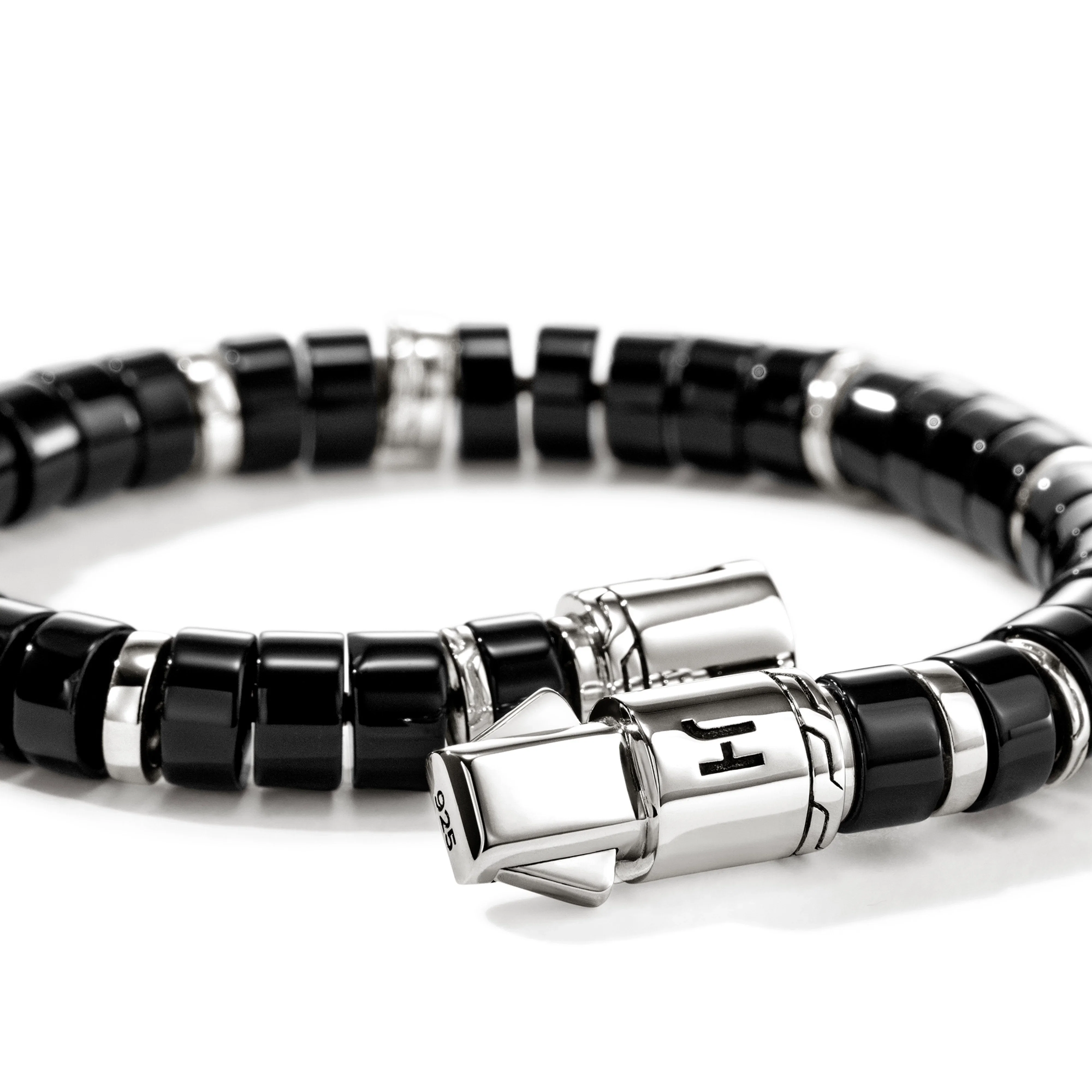 John Hardy Heishi Sterling Silver Black Onyx Bracelet, 8mm