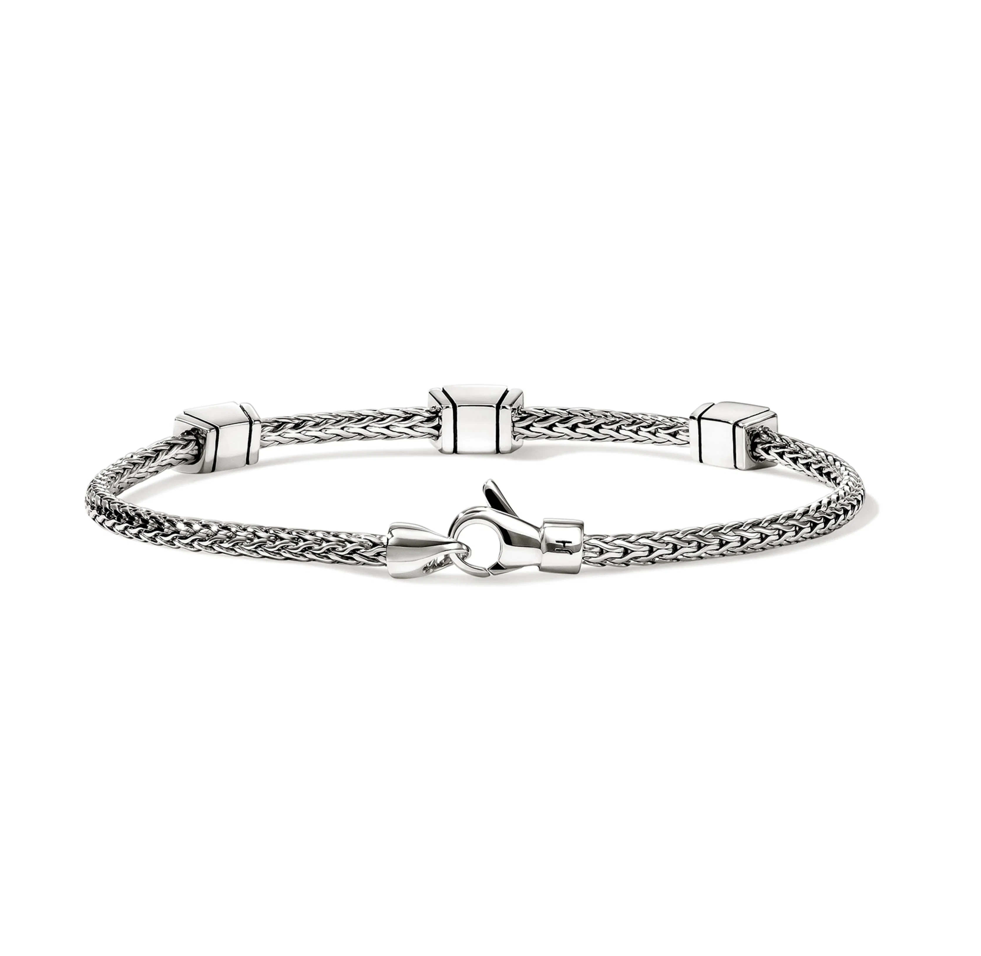 John Hardy Icon Stud Sterling Silver Diamond Chain Bracelet