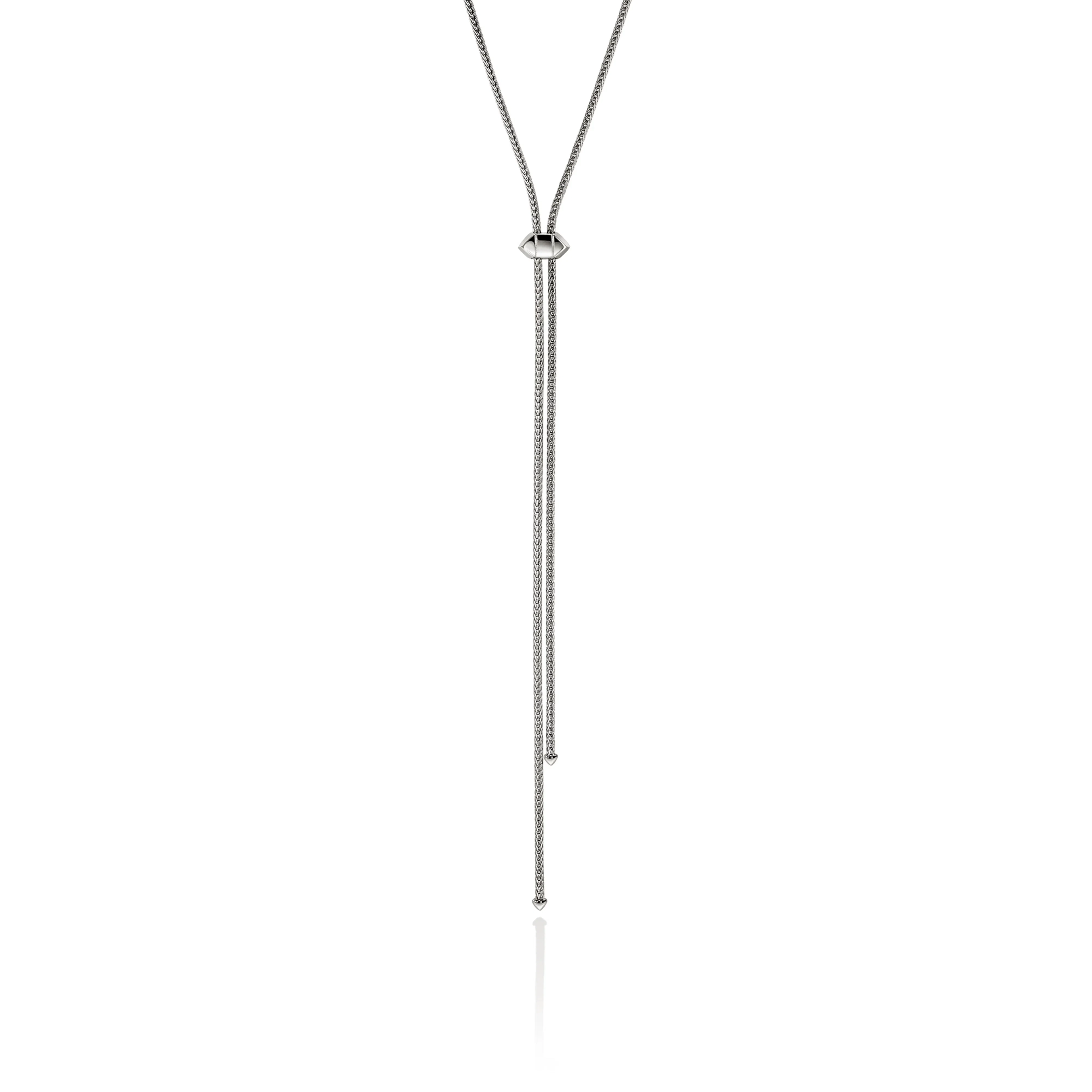 John Hardy Icon Stud Lariat Necklace with Diamond Stud Accents, 1.8mm