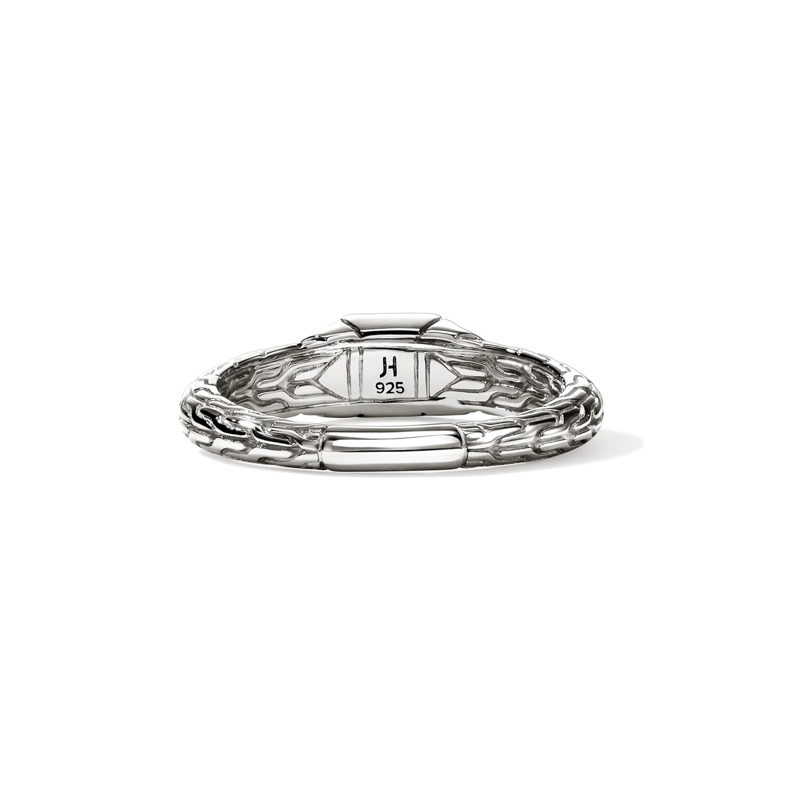 John Hardy Icon Stud Sterling Silver Pyramidal Diamond Ring, 5mm