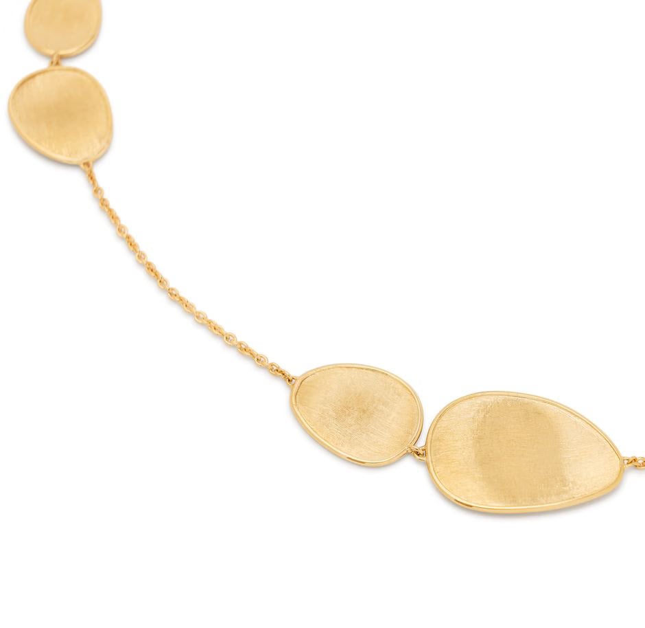 Marco Bicego Lunaria Yellow Gold Small Petal Station Necklace