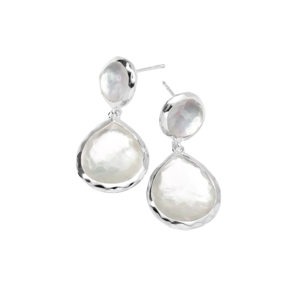 IPPOLITA Rock Candy 2-Stone Snowman Post Earrings in Mother-of-Pearl