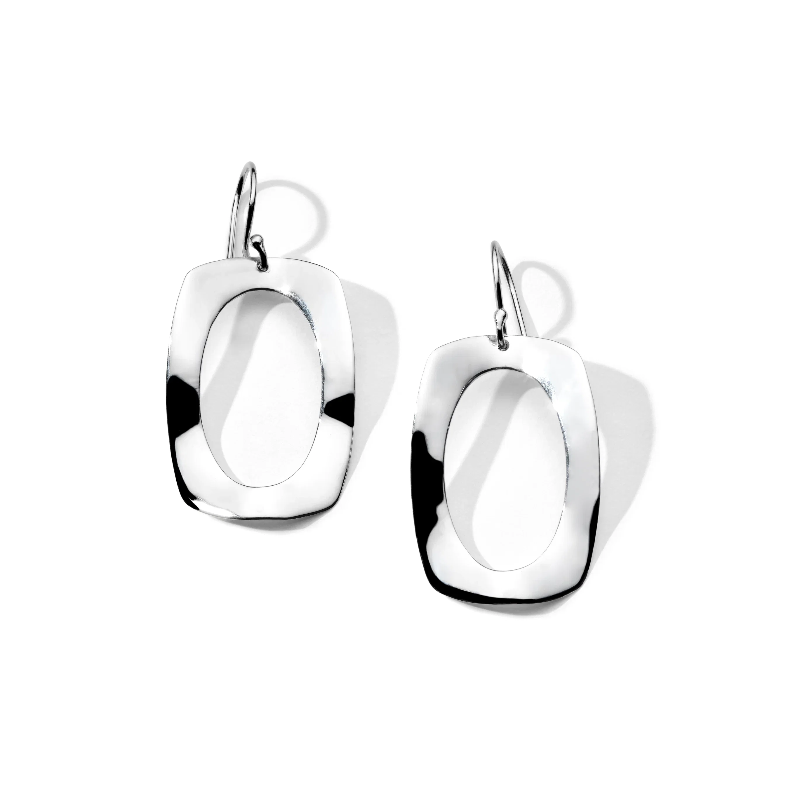 IPPOLITA Classico Open Rounded Rectangle Wavy Frame Earrings