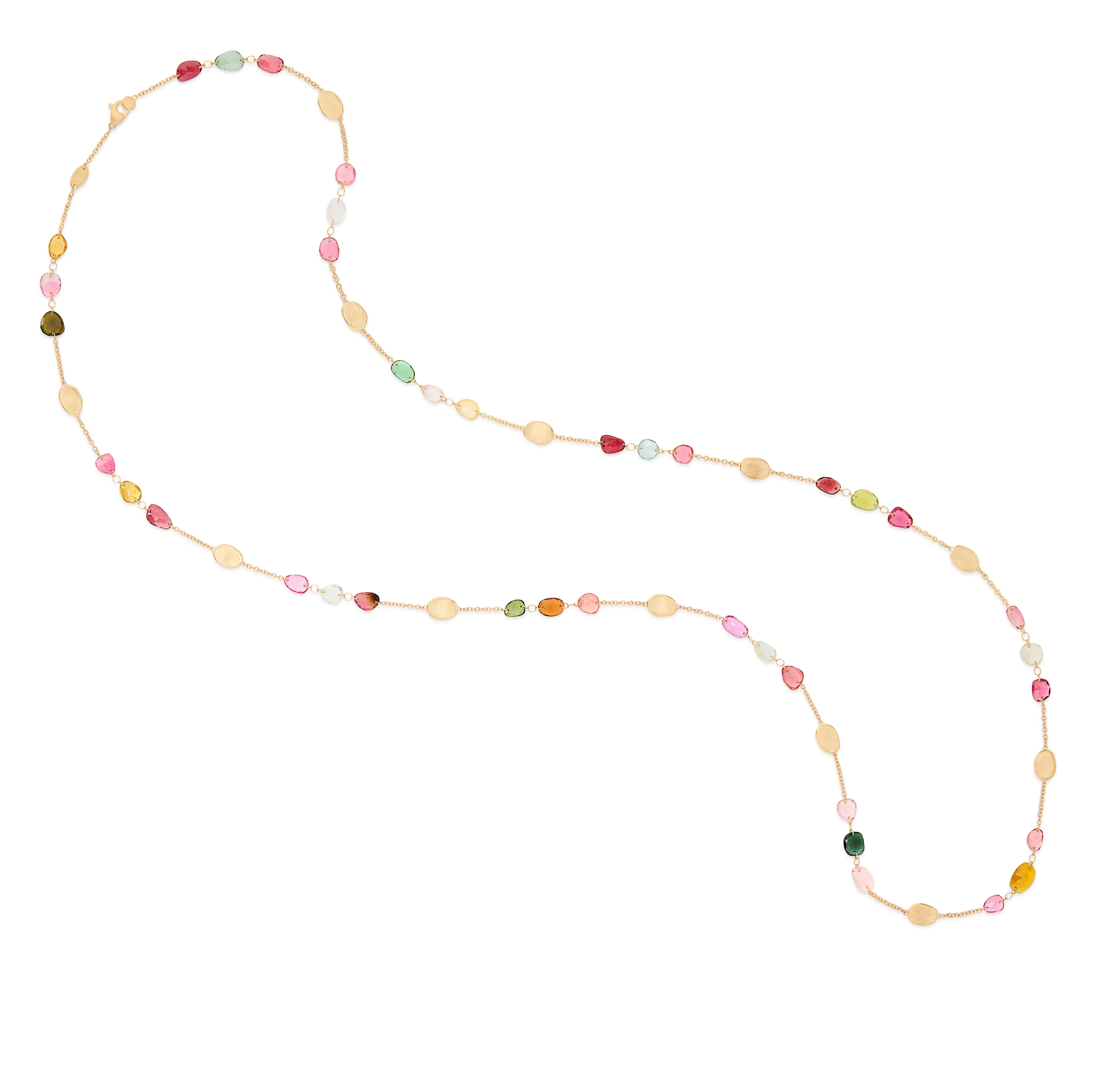 Marco Bicego Lunaria Tourmaline Multicolor Statement Necklace, 37.80"