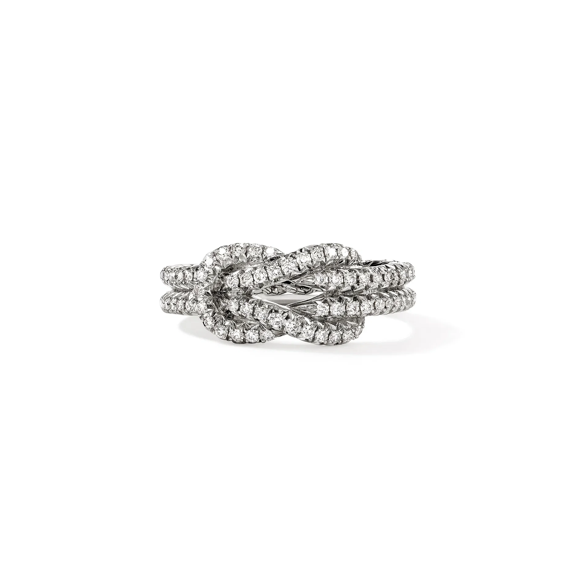 John Hardy Love Knot Sterling Silver Diamond Ring