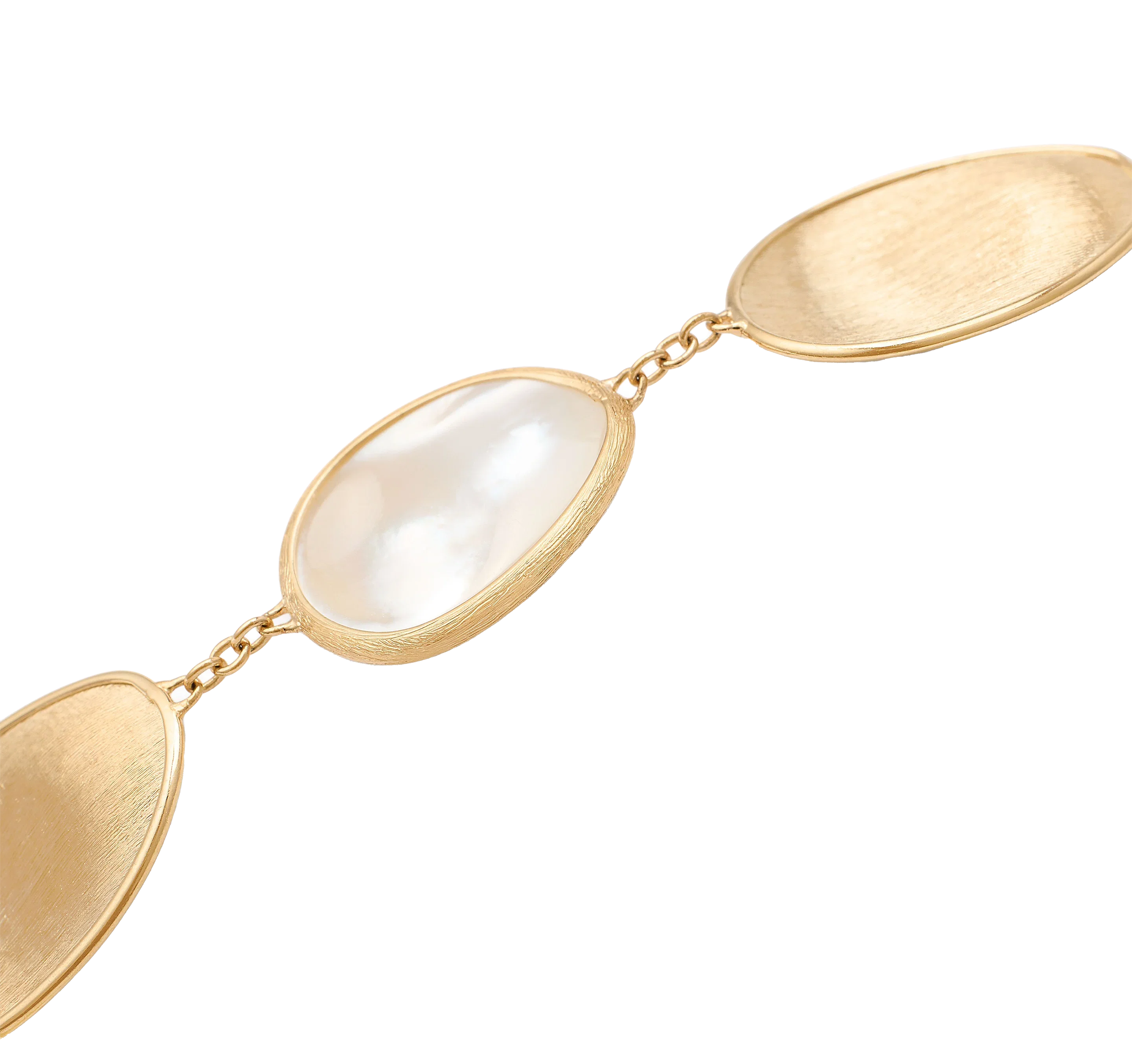 Marco Bicego Lunaria Yellow Gold Mother of Pearl Station Bracelet