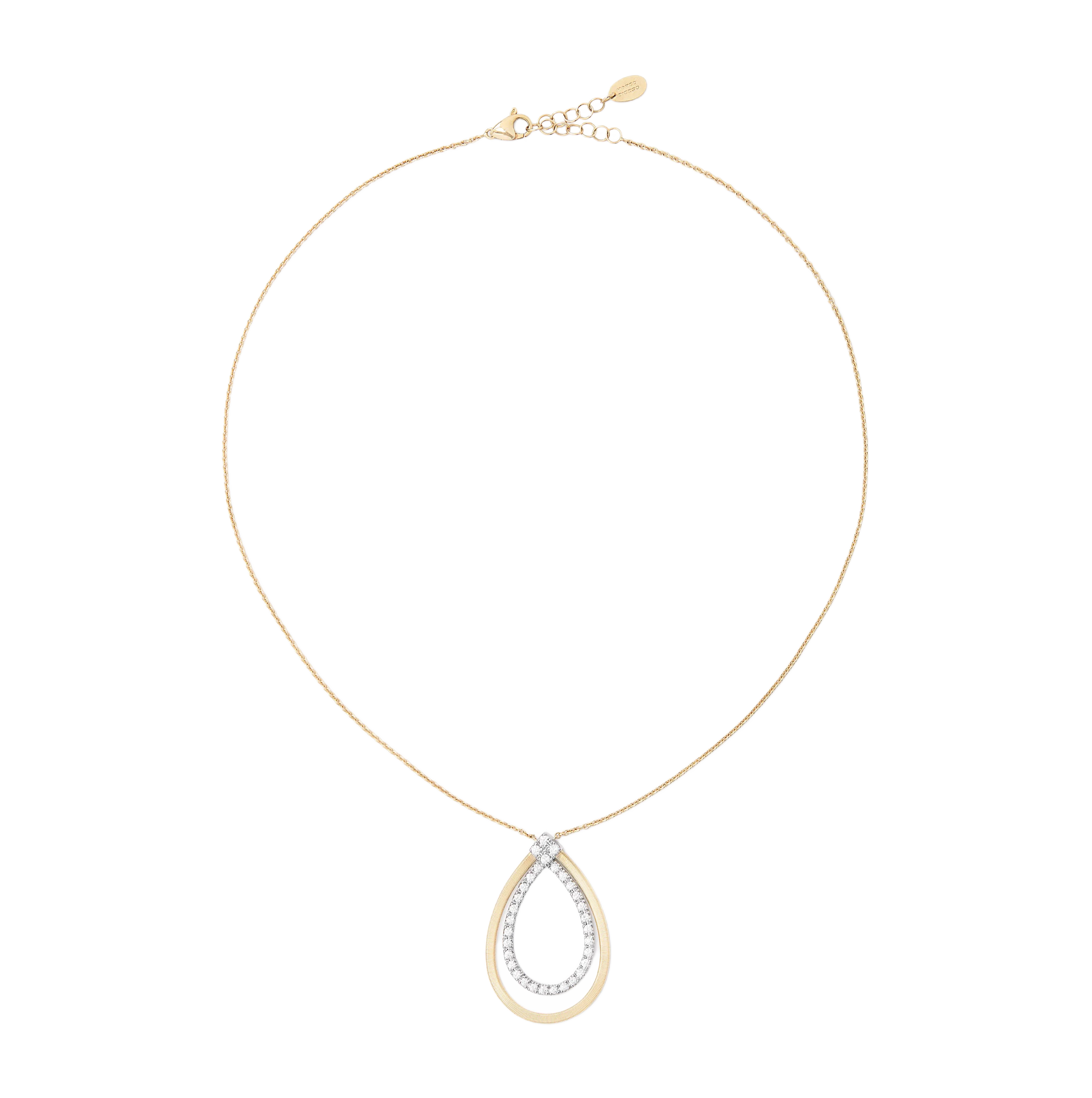 Marco Bicego Masai Mixed Metals Necklace with Diamond Pendant