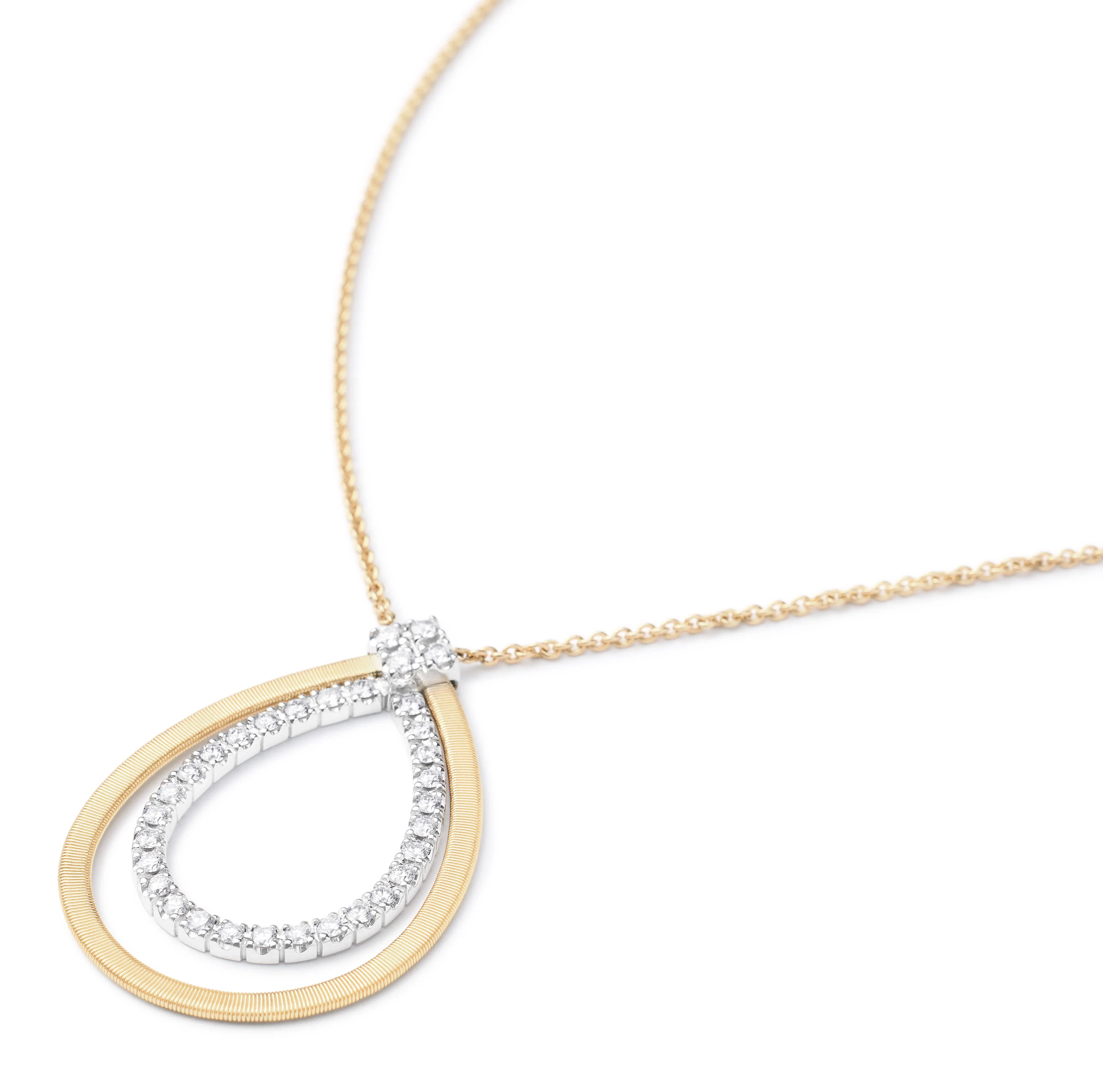 Marco Bicego Masai Mixed Metals Necklace with Diamond Pendant