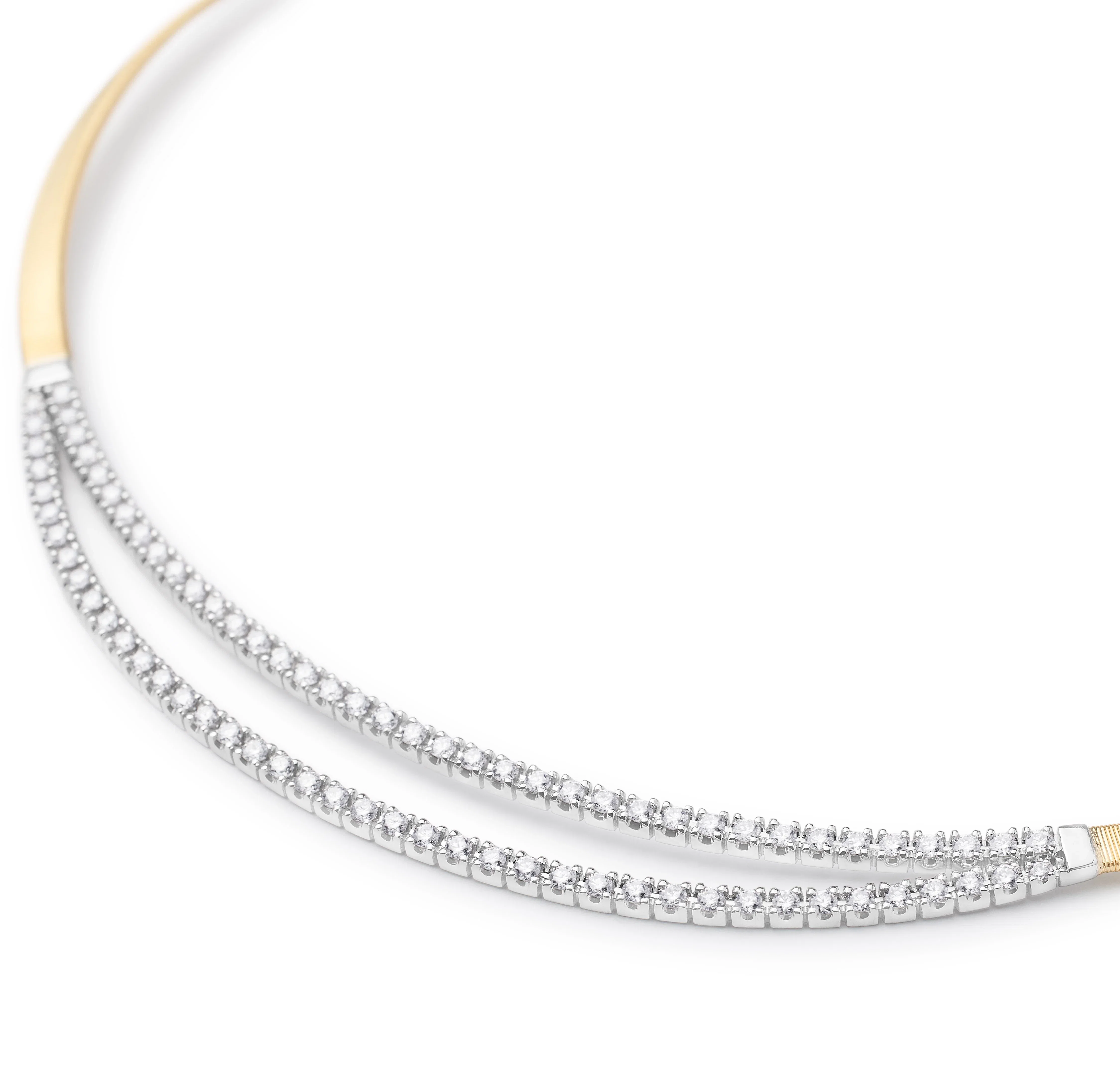 Marco Bicego Masai Mixed Metals Handmade Necklace with Diamonds
