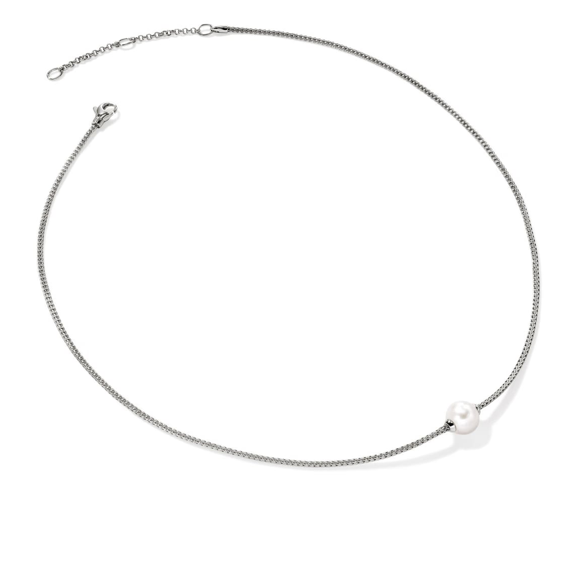 John Hardy Essentials Sterling Silver Chain Necklace with Pearl Accent