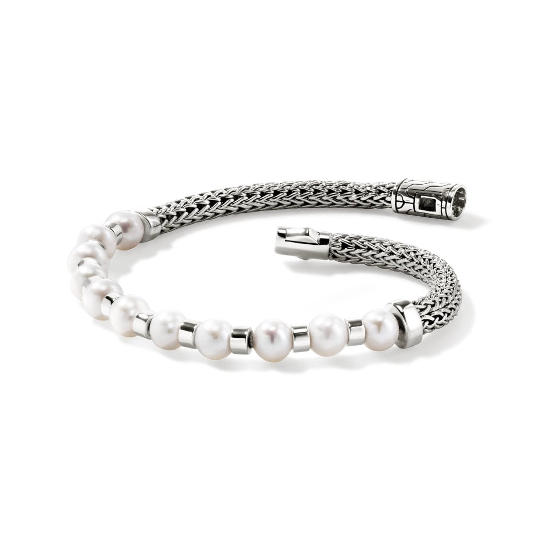 John Hardy Essentials Sterling Silver Pearl Station Bracelet