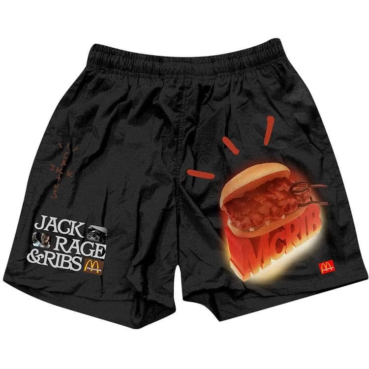 Cactus Jack by Travis Scott x McDonald's McRib Shorts Black