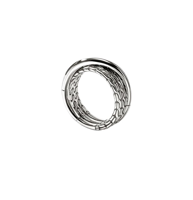 John Hardy Essentials Sterling Silver Crossover Ring, 7.5mm