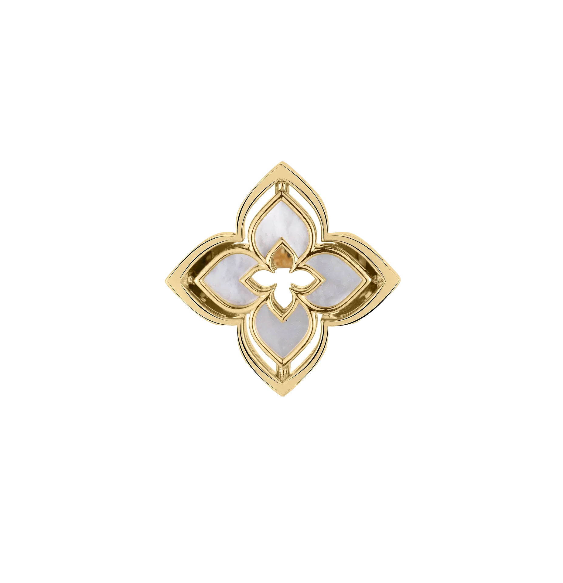 Roberto Coin Venetian Pirouette Mother-of-Pearl and Diamond Flower Ring
