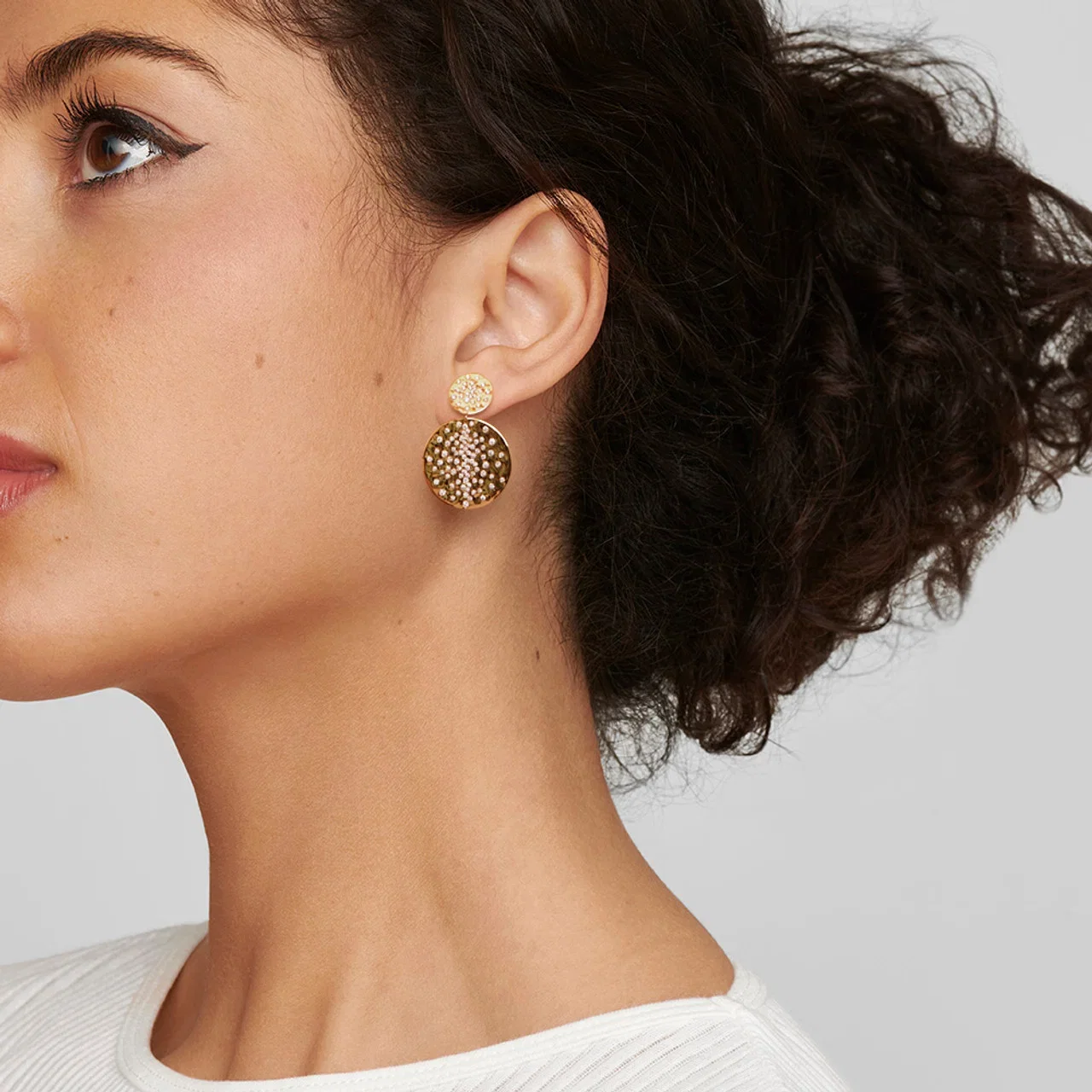IPPOLITA Stardust 18K Yellow Gold Crinkle Snowman Diamond Earrings