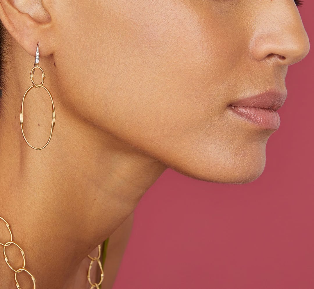 Marco Bicego Marrakech Mixed Metals Diamond Twisted Dangle Earrings
