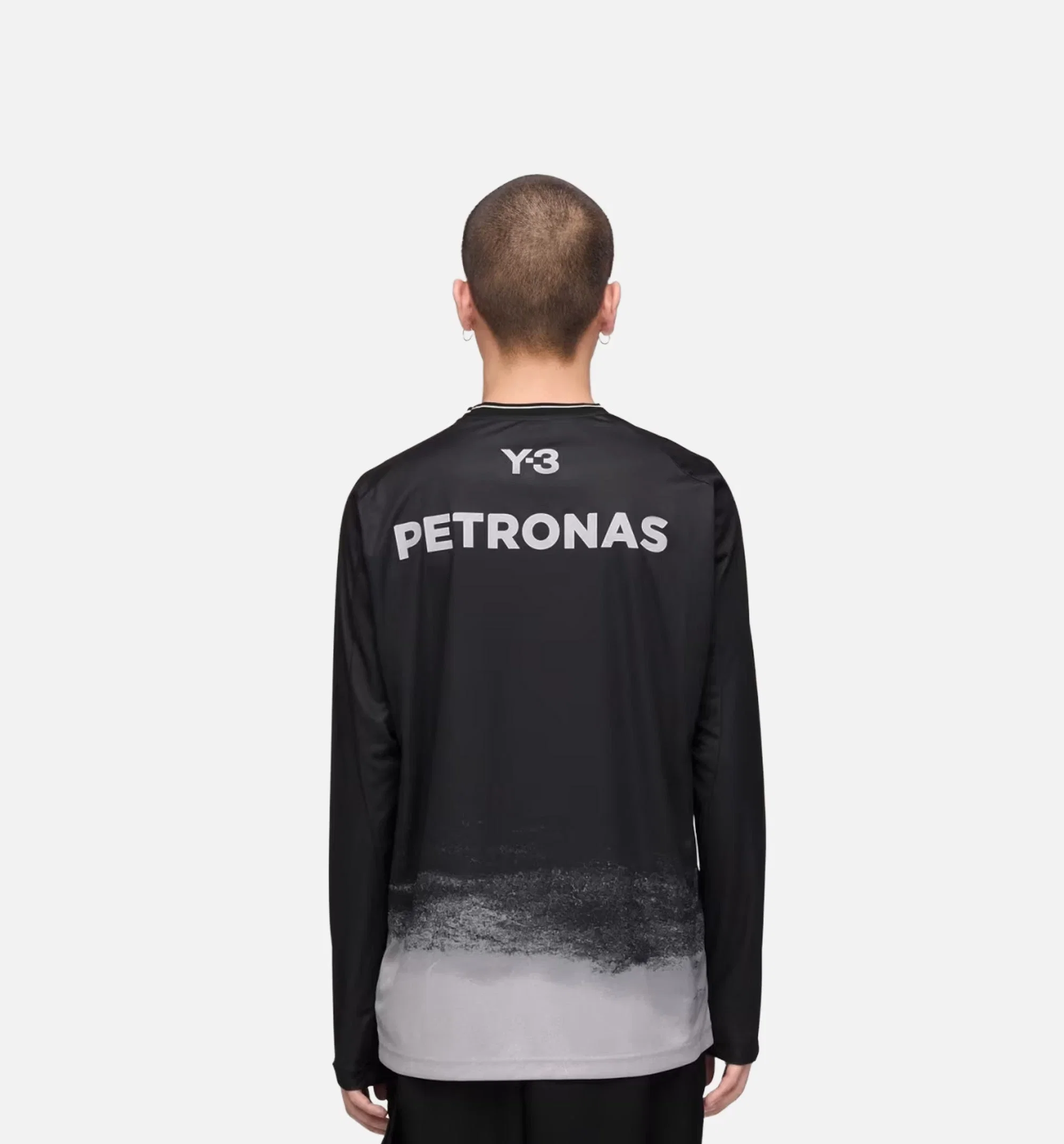 Y-3 Mercedes AMG Petronas Formula 1 Team Mechanics Mens Long Sleeve Jersey - Black