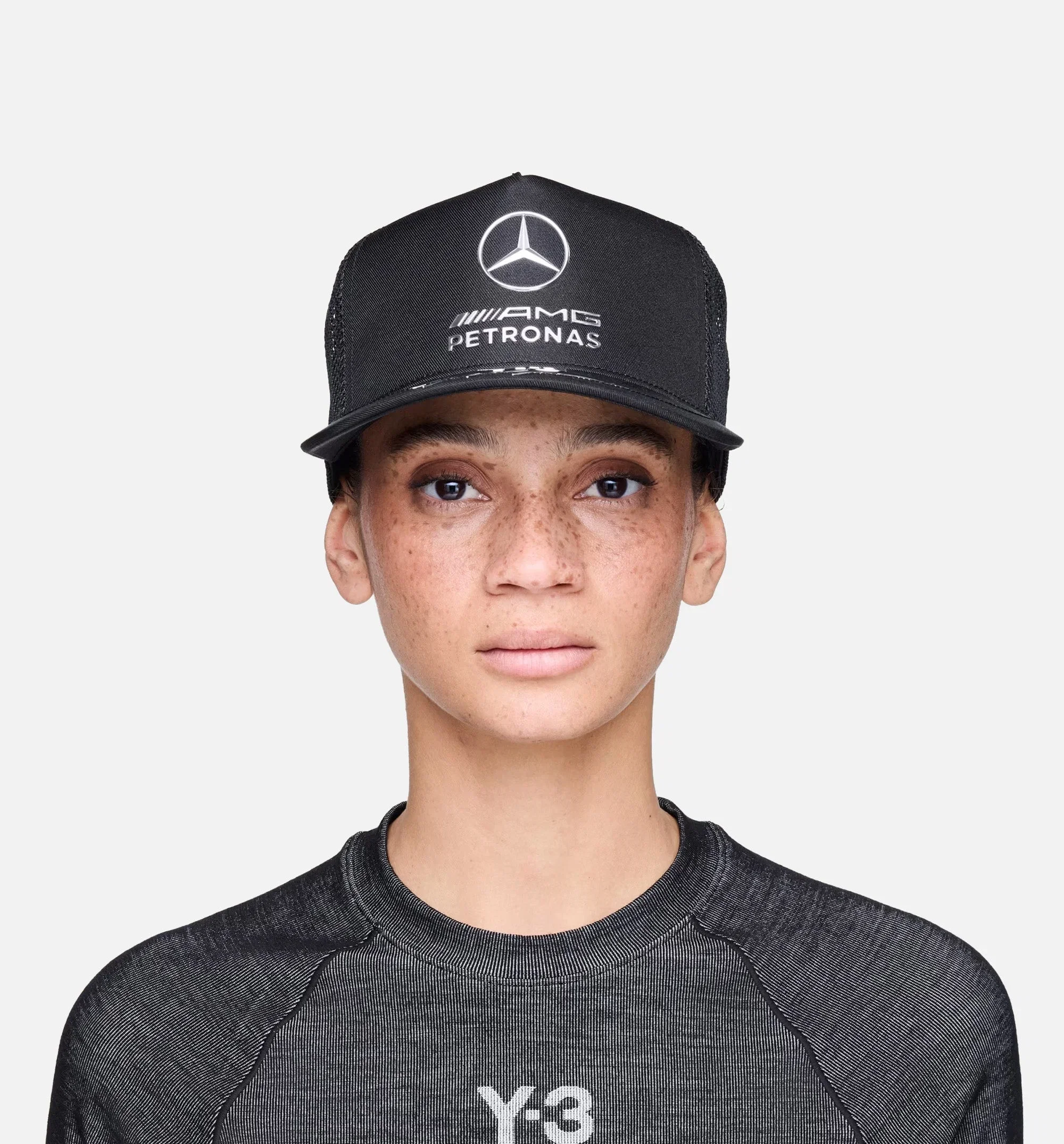 Y-3 Mercedes AMG Petronas Formula 1 Team Trucker Mens Hat - Black