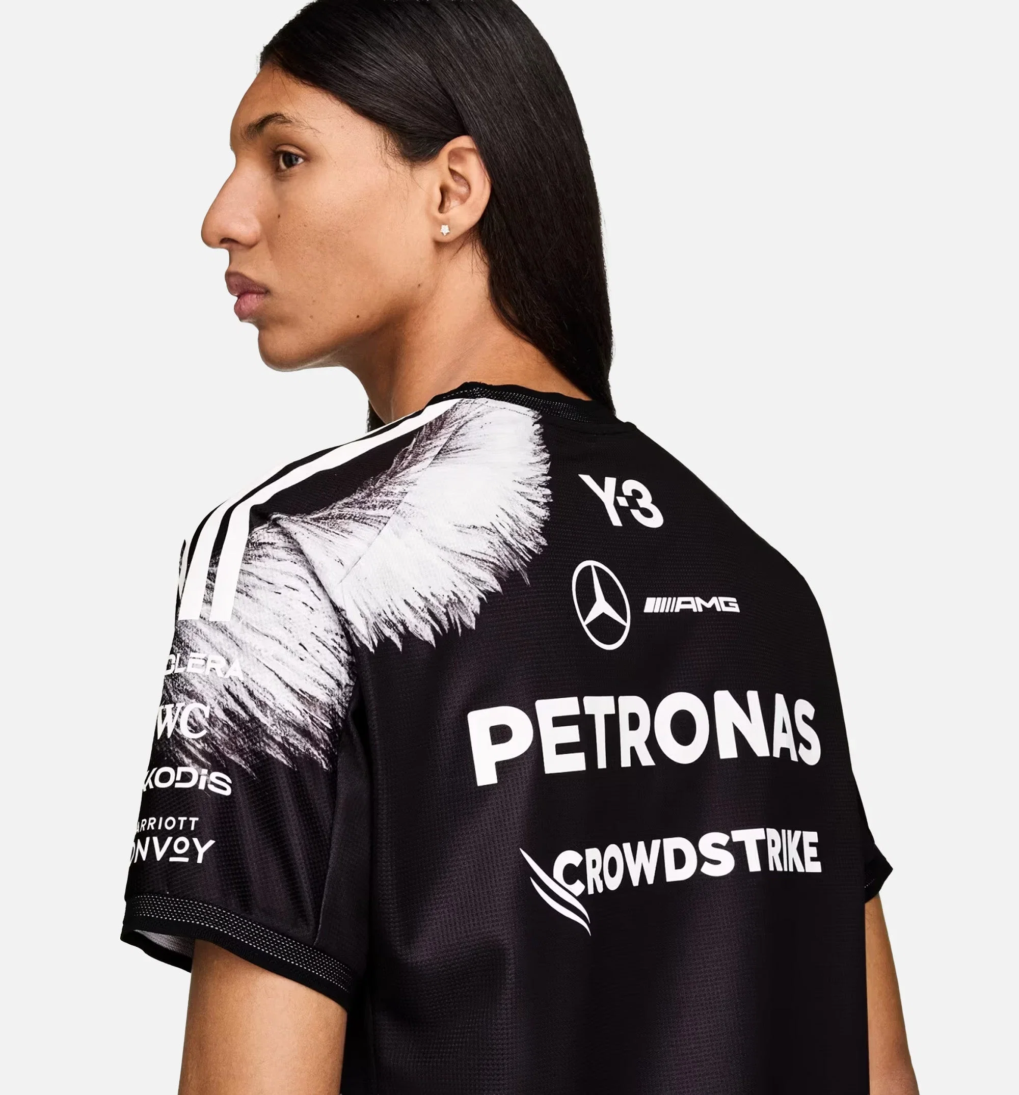 Y-3 Mercedes AMG Petronas Formula 1 Team Driver Mens Jersey - Black