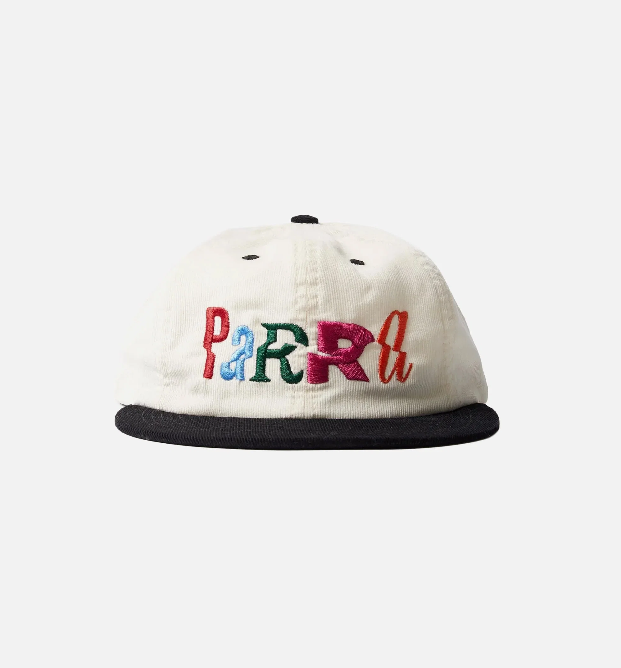 parra Error Logo 6 Panel Snapback Mens Hat - Off White