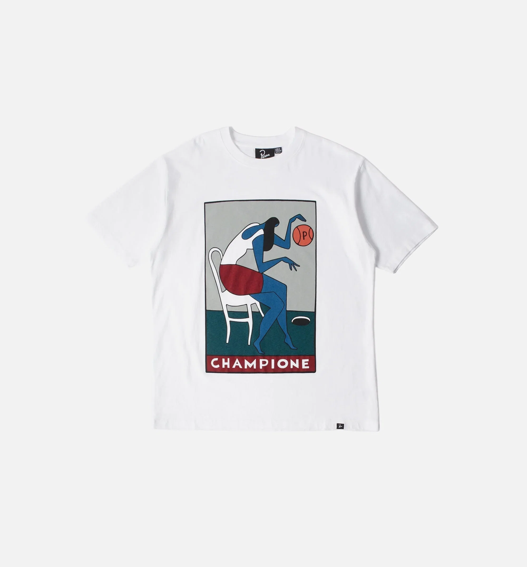 parra Champione Mens Short Sleeve Shirt - White