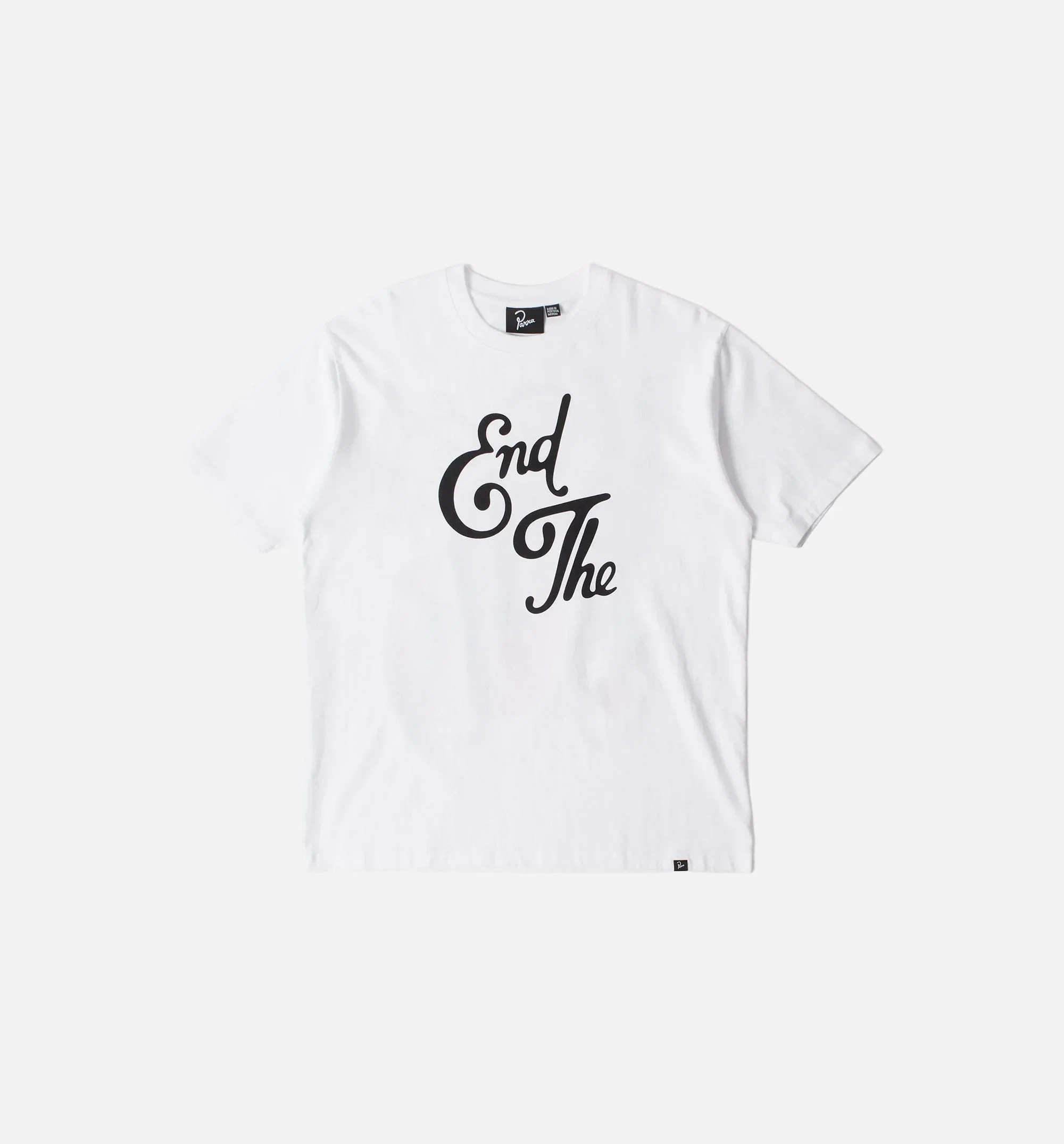 parra End The Loungechair Mens Short Sleeve Shirt - White