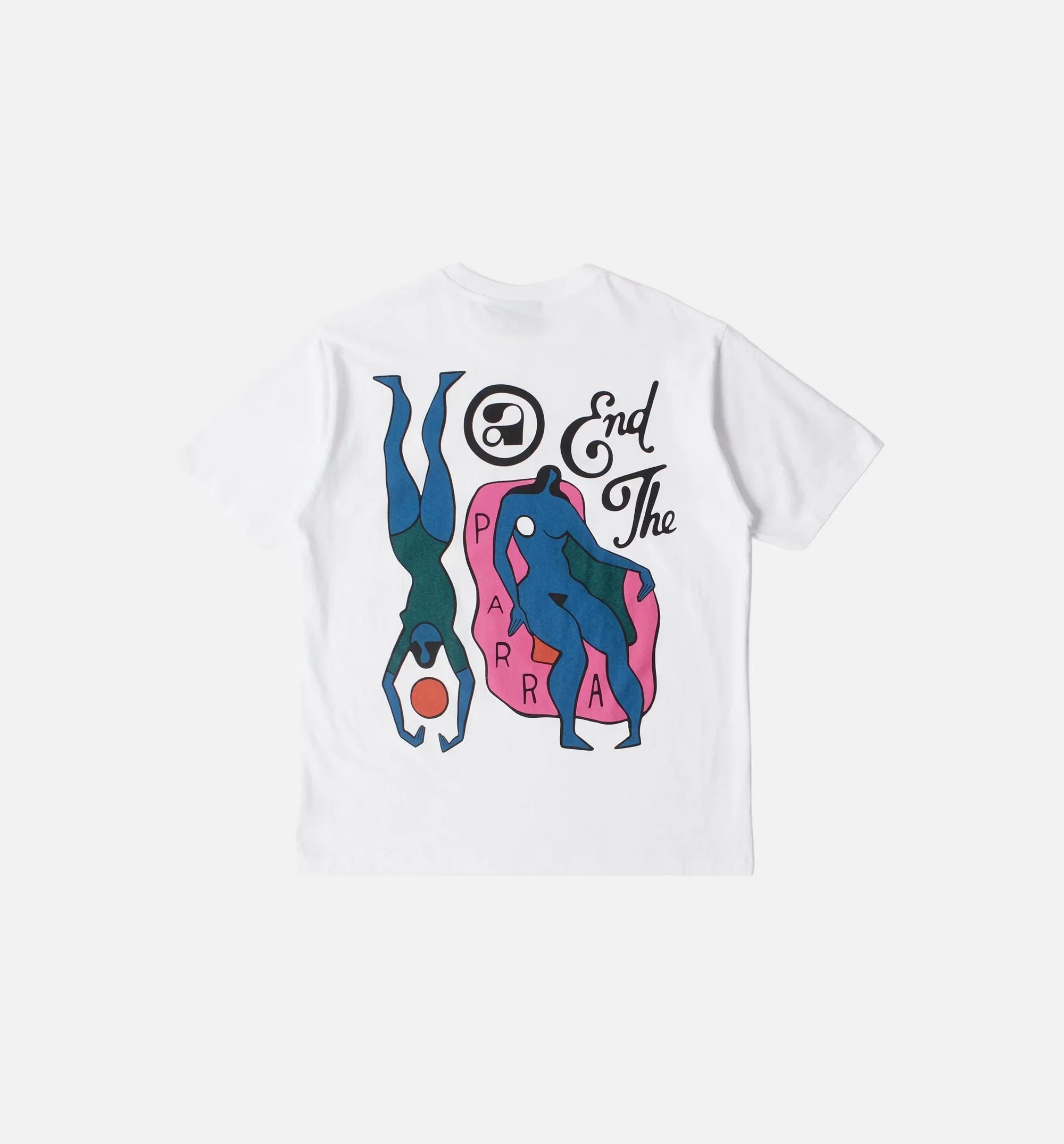 parra End The Loungechair Mens Short Sleeve Shirt - White
