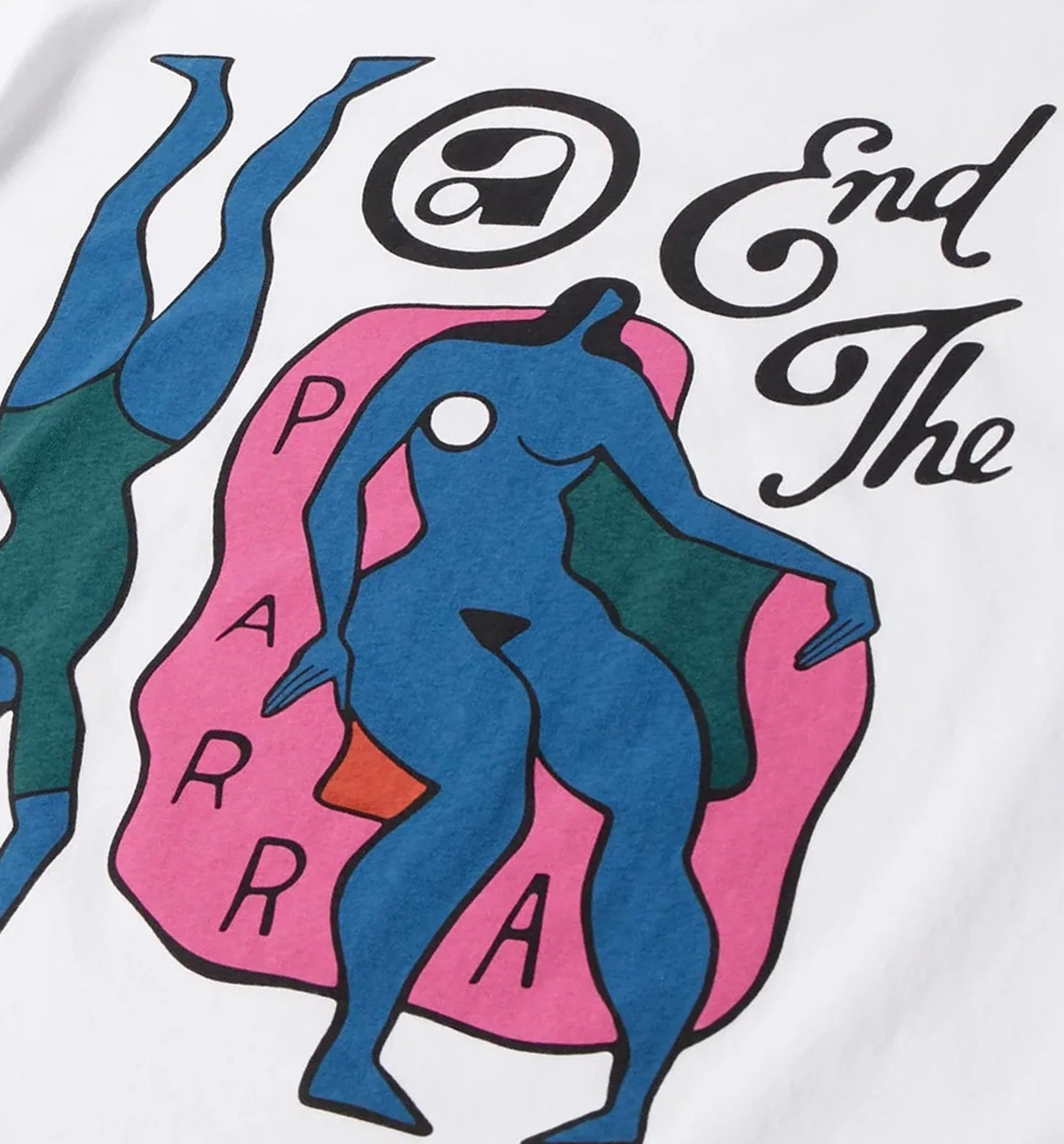 parra End The Loungechair Mens Short Sleeve Shirt - White