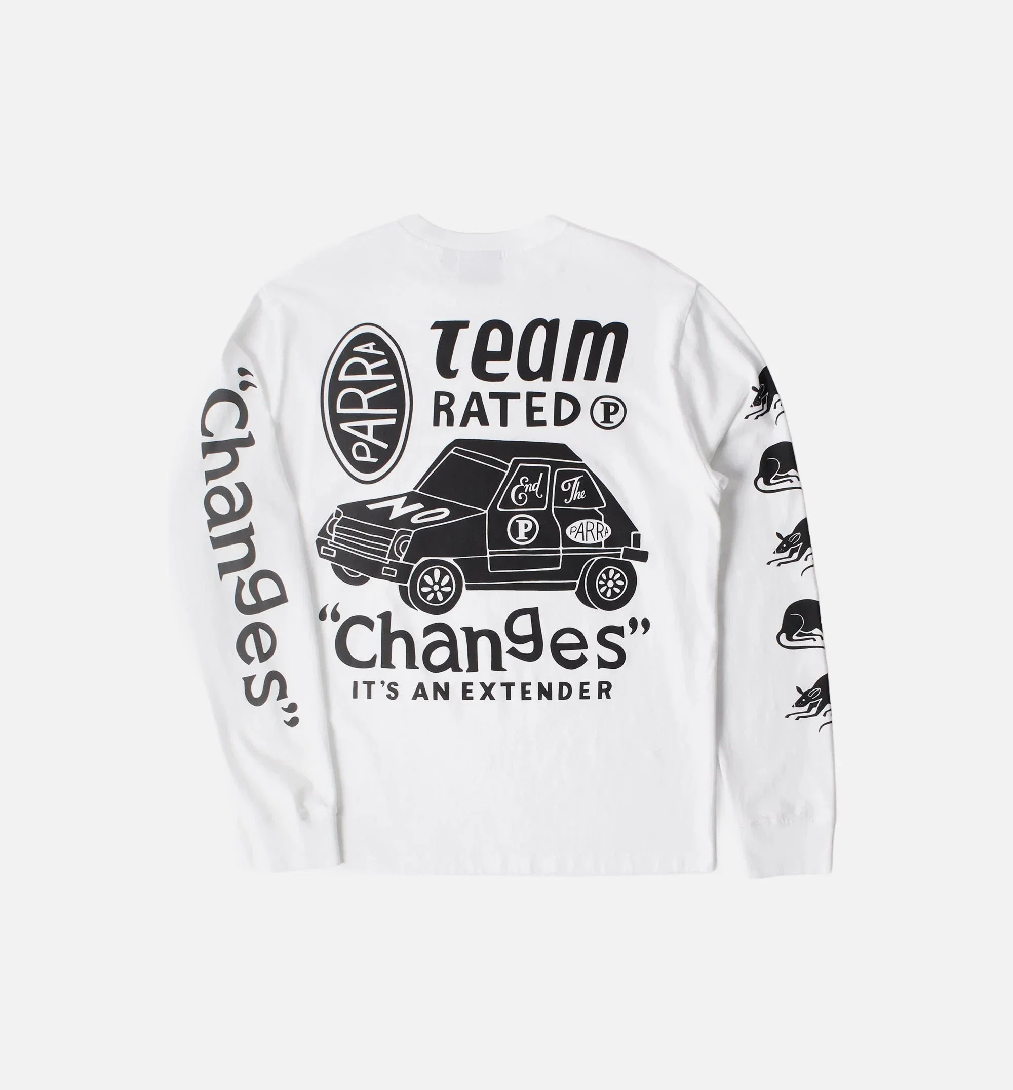 parra Team Changes Mens Long Sleeve Shirt - White