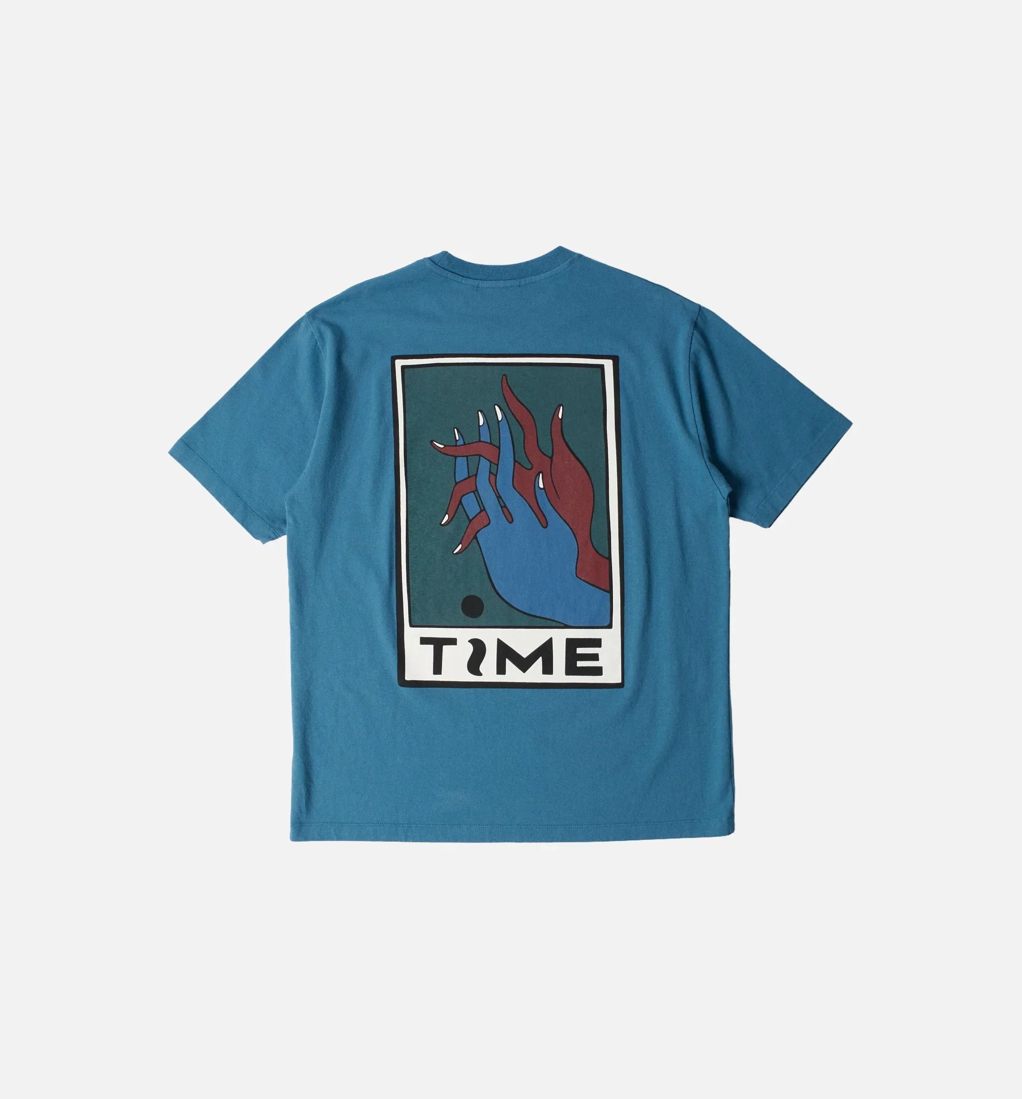 parra Hands Of Time Mens Short Sleeve Shirt - Blue