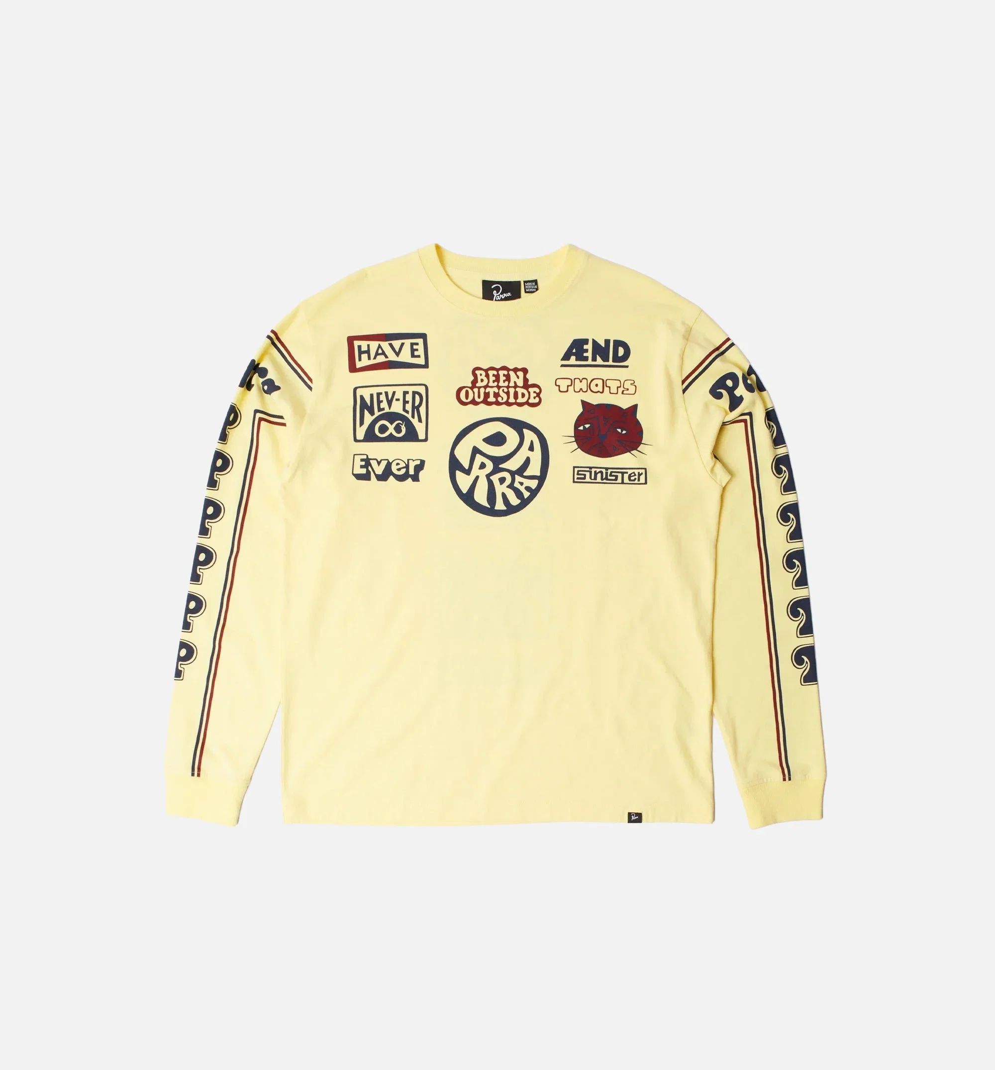 parra Never Sinister Mens Long Sleeve Shirt - Yellow