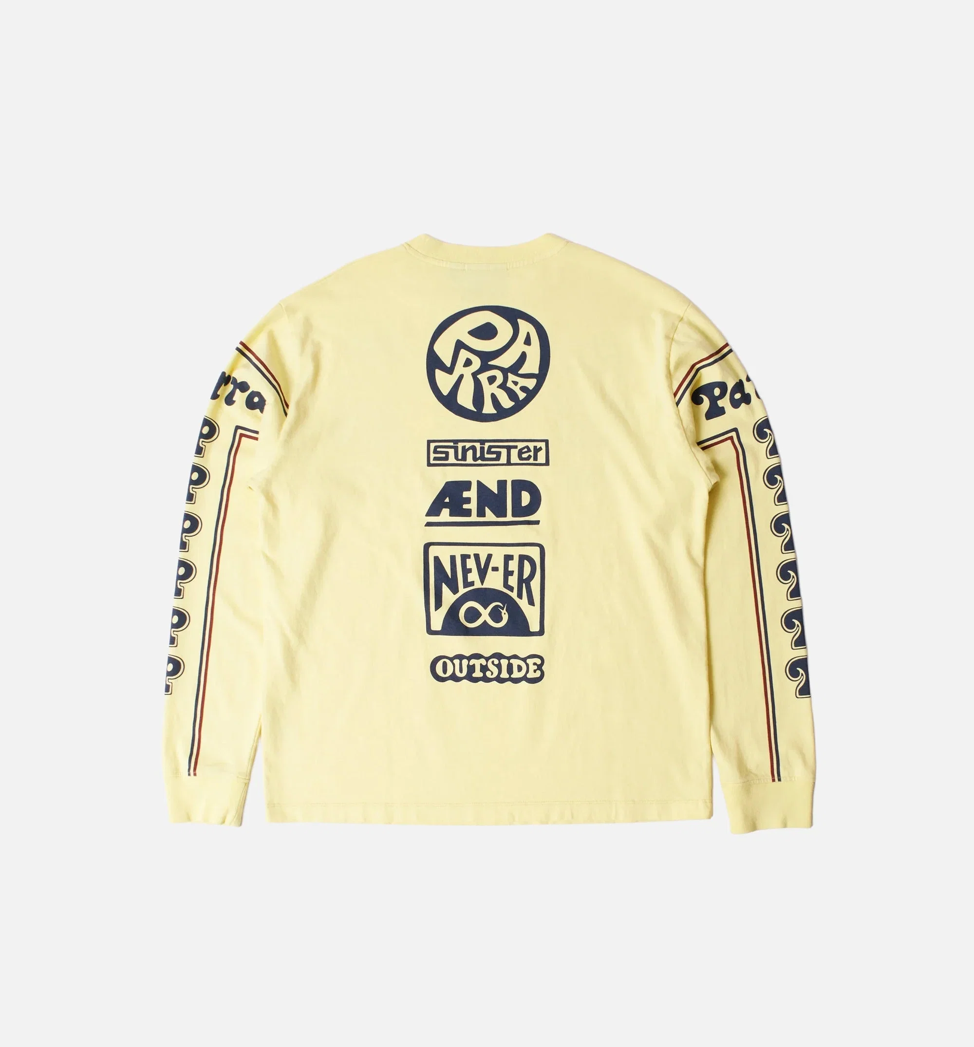 parra Never Sinister Mens Long Sleeve Shirt - Yellow