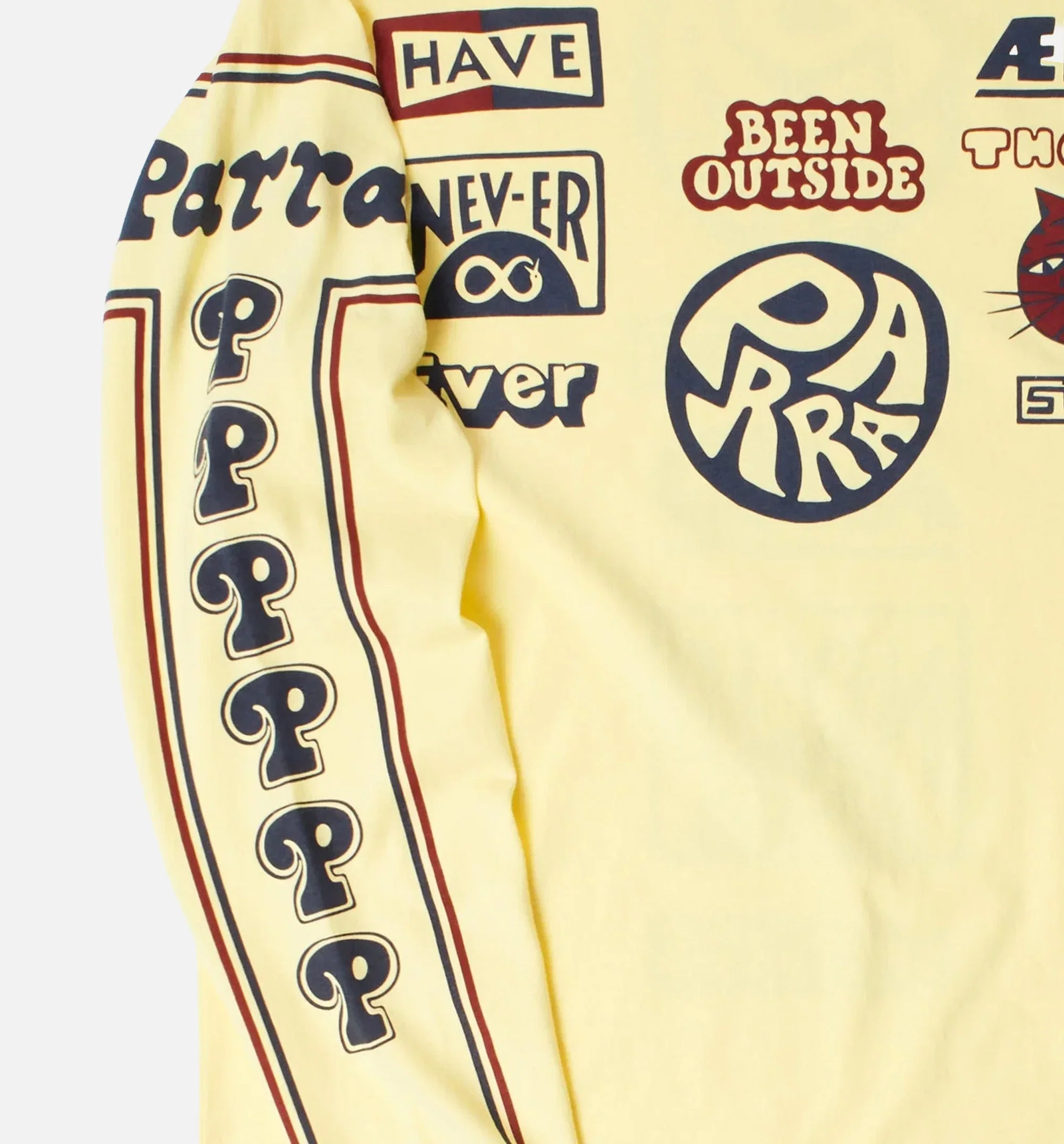 parra Never Sinister Mens Long Sleeve Shirt - Yellow