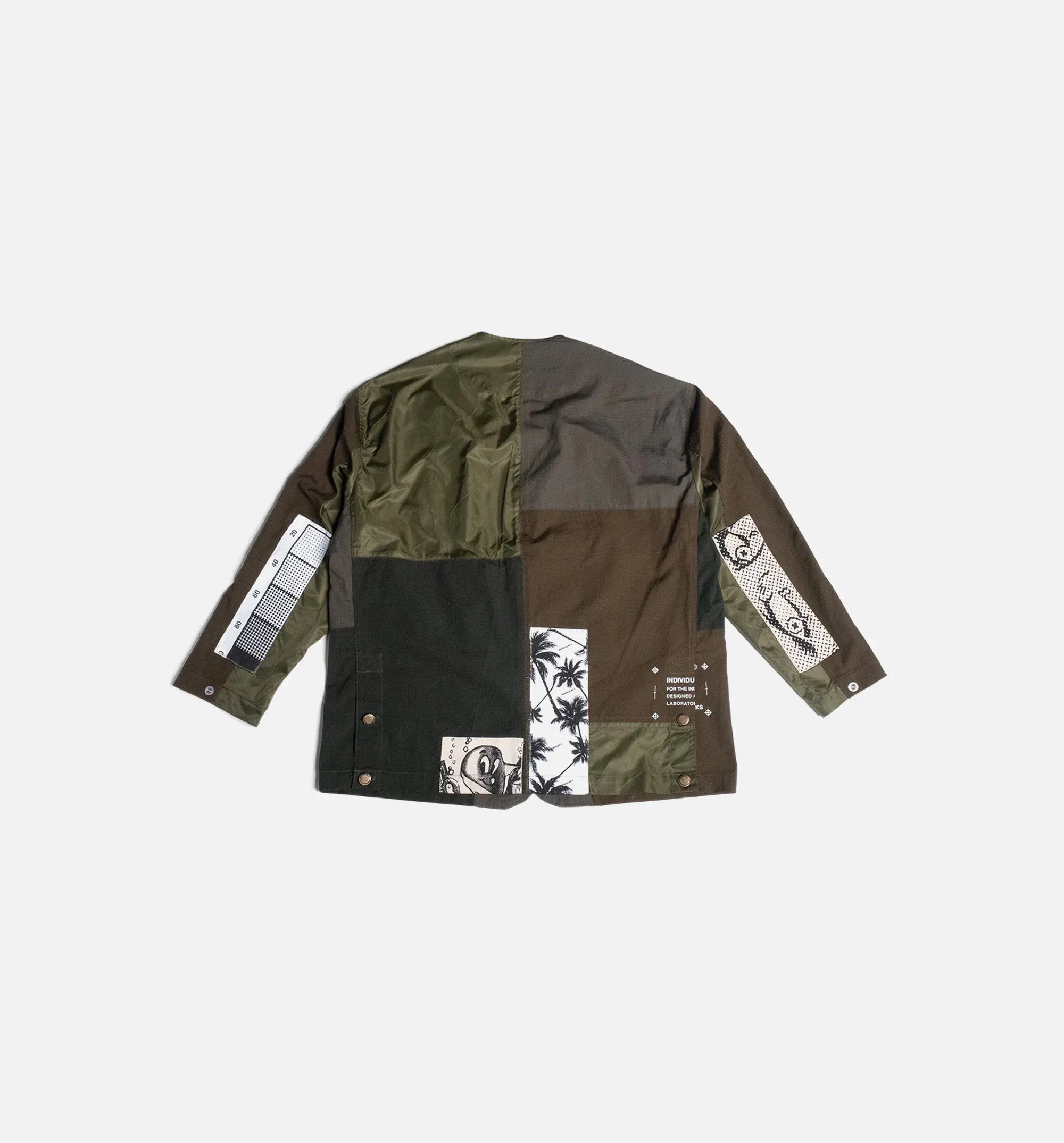 INDIVIDUALIST Patchwork Liner Mens Jacket - Moss
