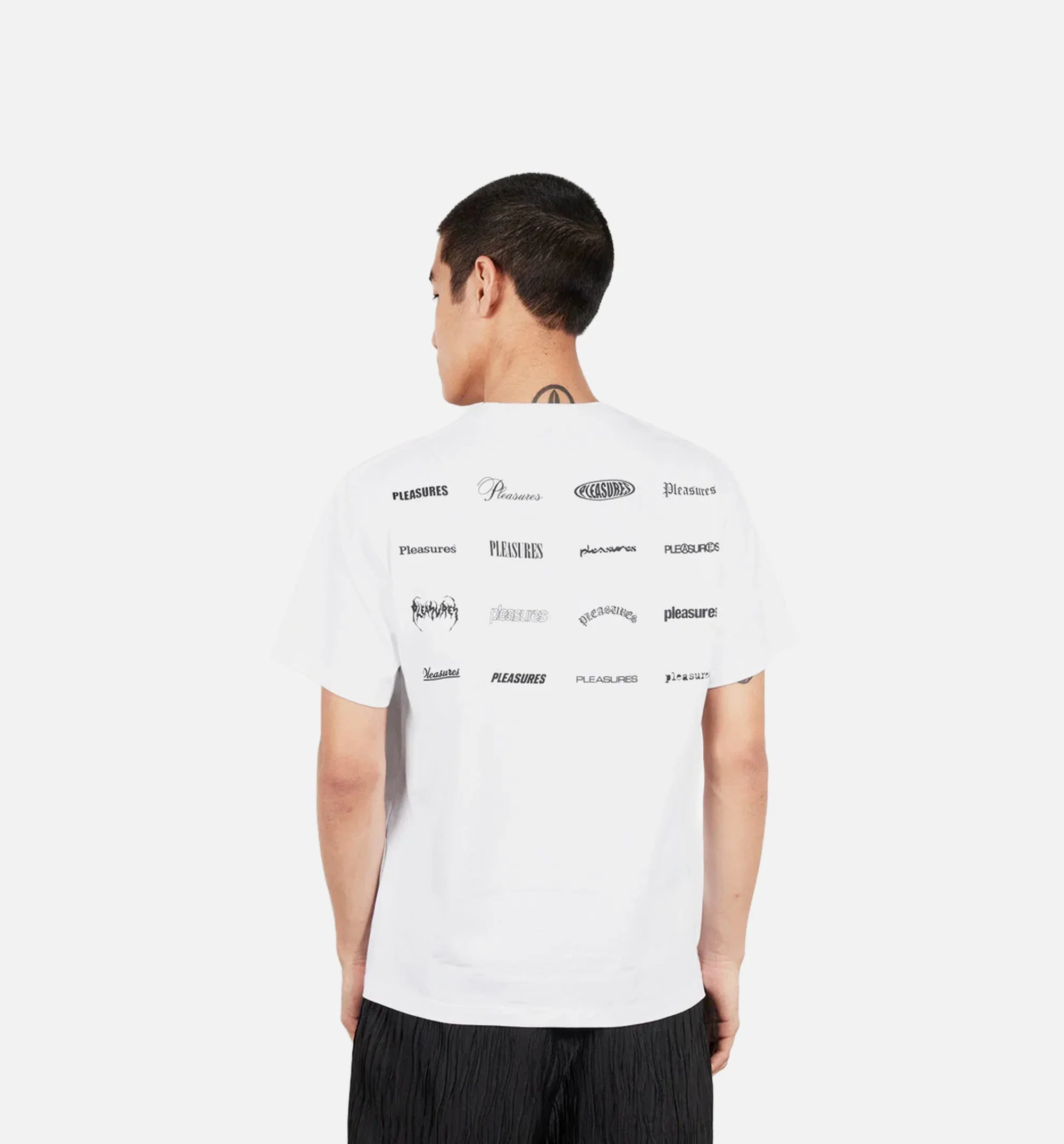 Pleasures Wordmark Mens Short Sleeve Shirt - White