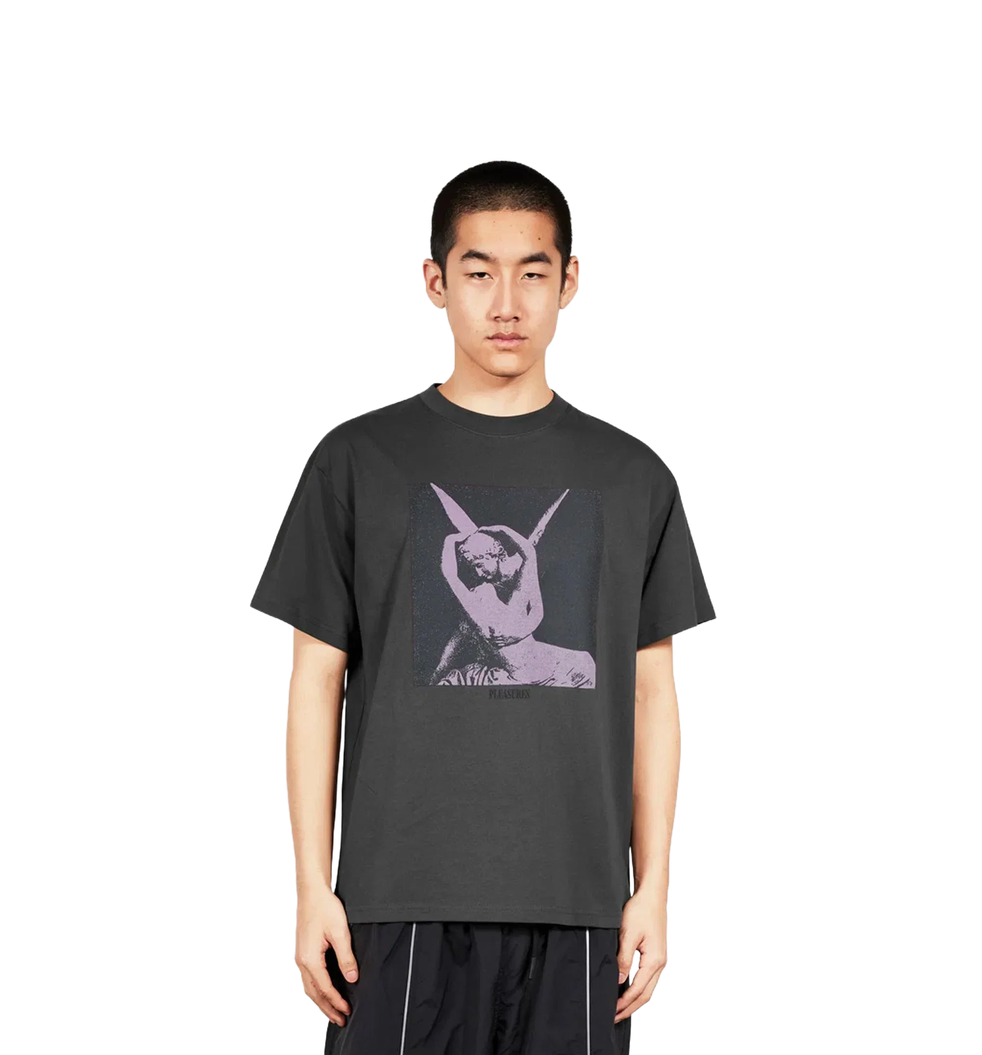 Pleasures Angel Mens Short Sleeve Shirt - Charcoal