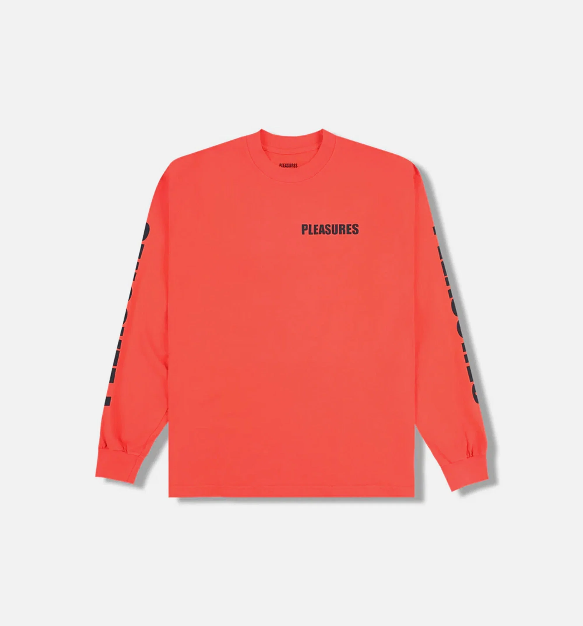 Pleasures Impact Staff Mens Long Sleeve Shirt - Orange