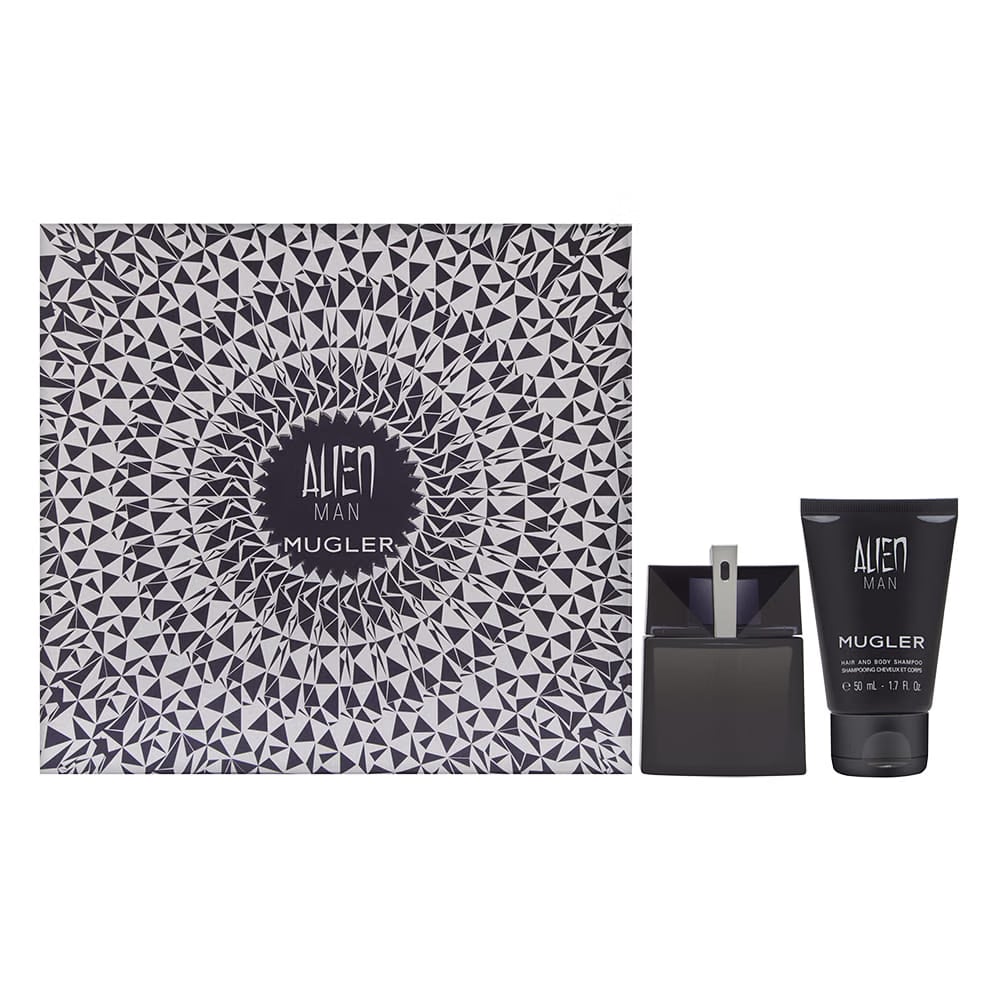Mugler Alien Man Mugler by Mugler for Man 2 Piece set Includes: 1.7 oz Eau de Toilette Spray + 1.7 oz Hair & Body Shampoo