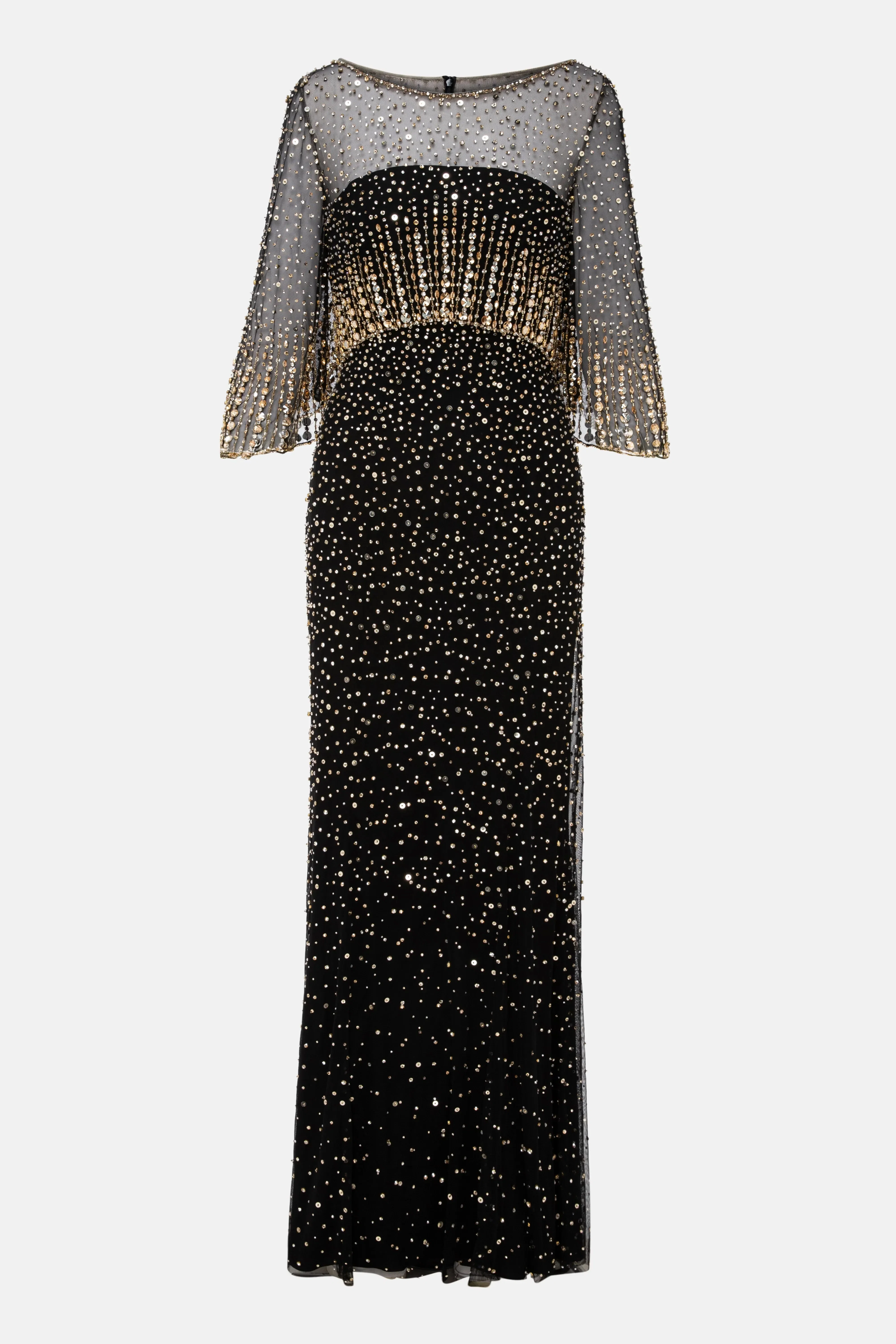 Jenny Packham Kiya Embellished Evening Dress in Black