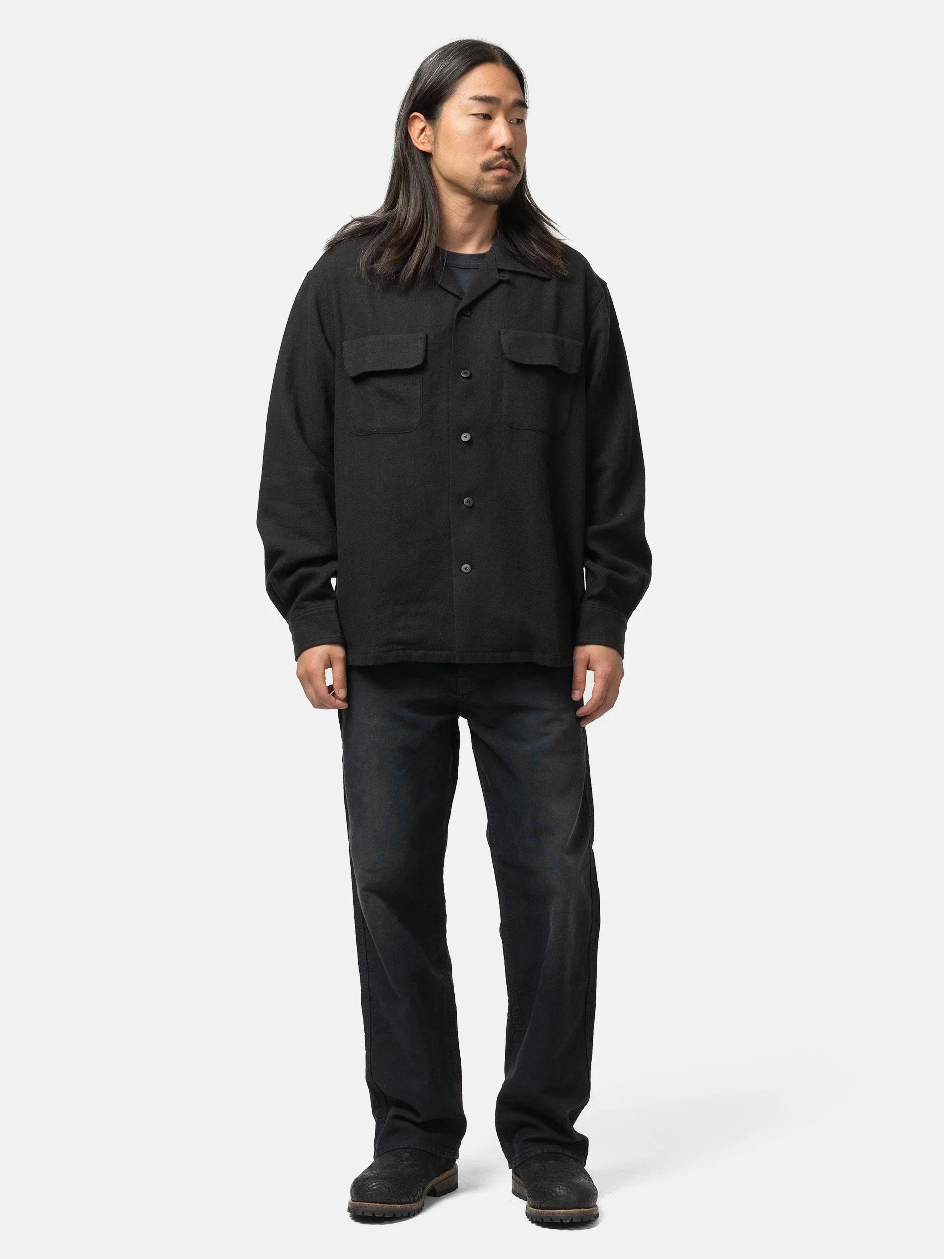 visvim Carrow Shirt L/S Charcoal
