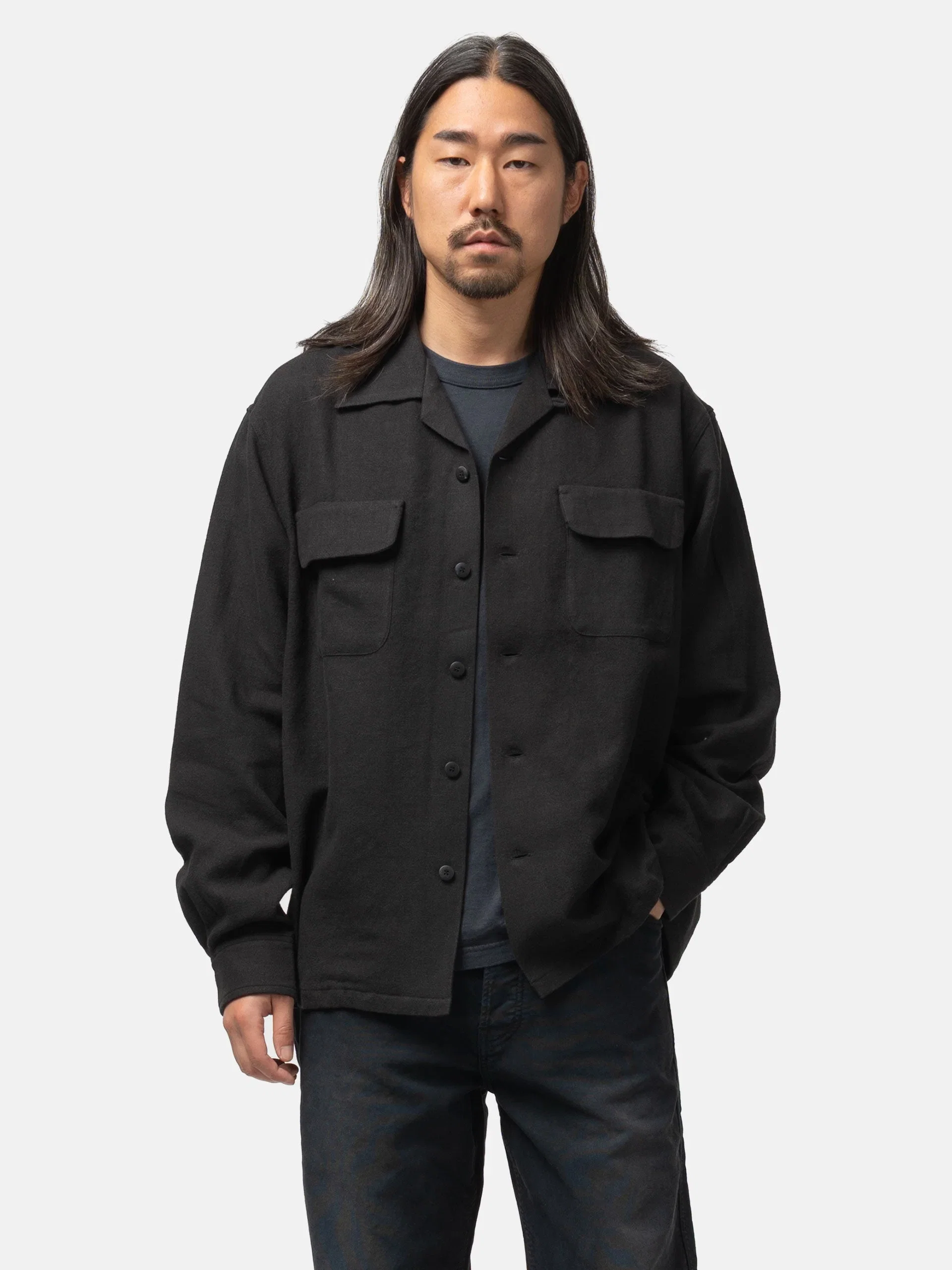 visvim Carrow Shirt L/S Charcoal