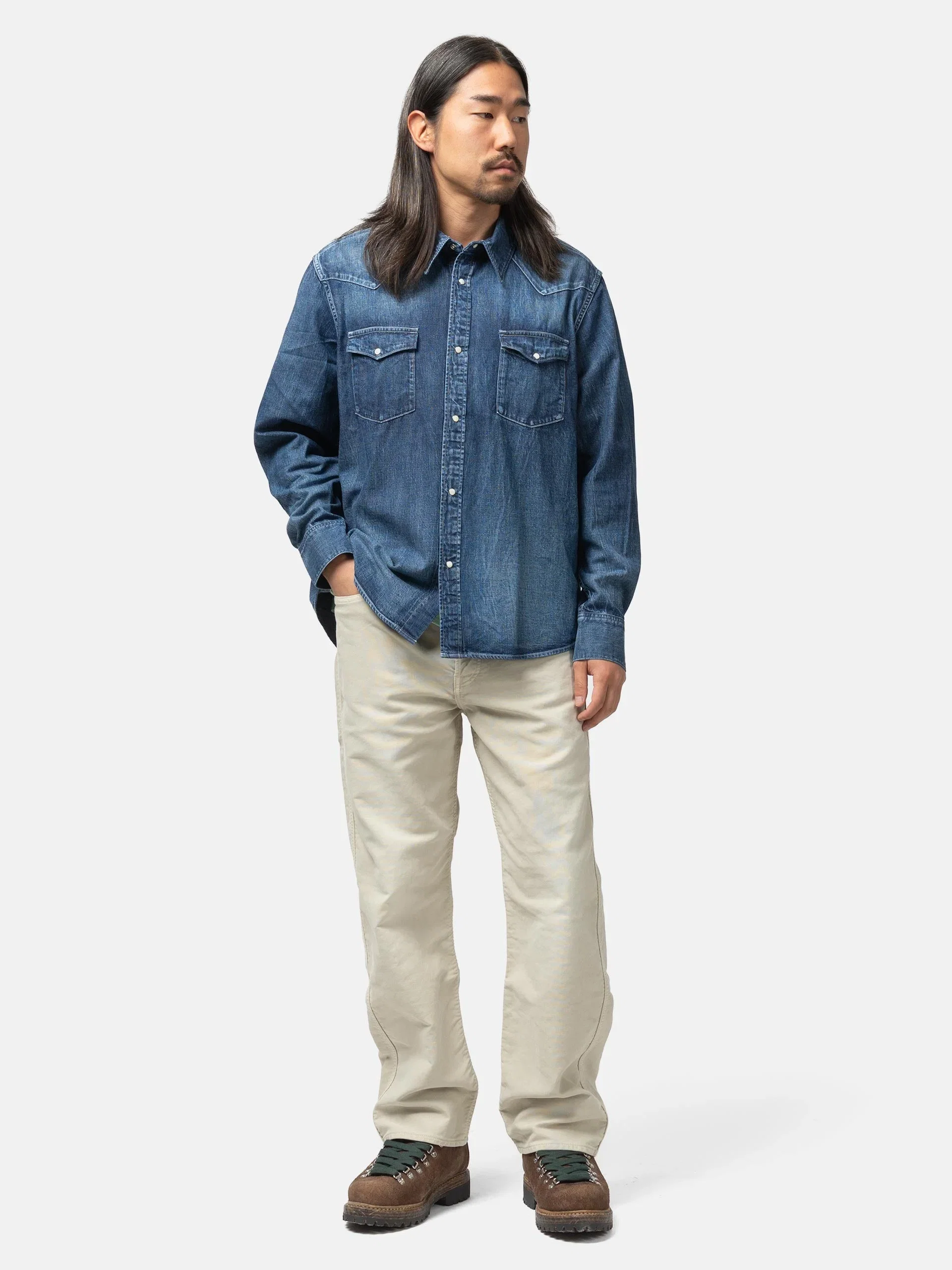 visvim Social Sculpture Shirt DMGD Indigo