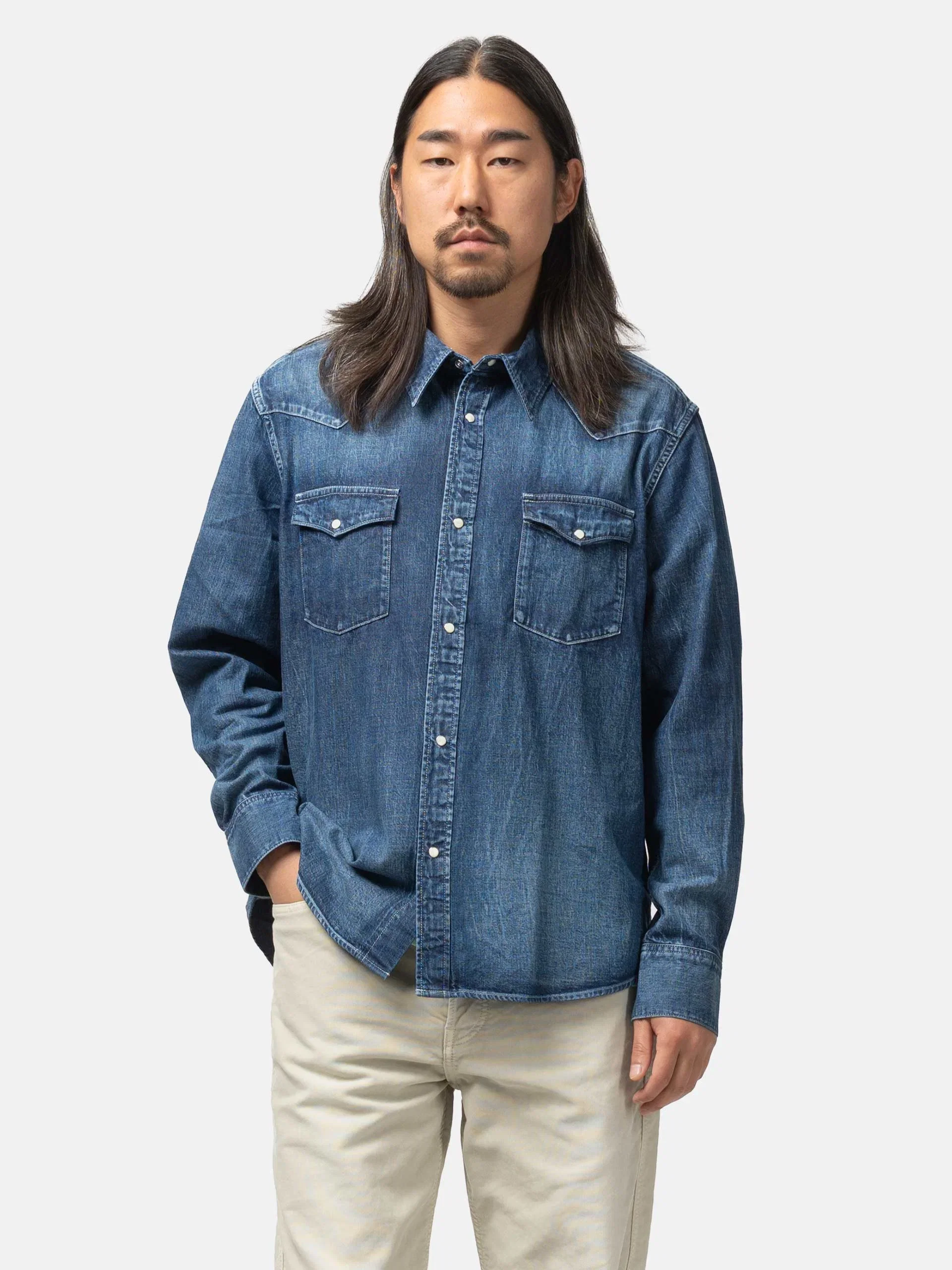 visvim Social Sculpture Shirt DMGD Indigo