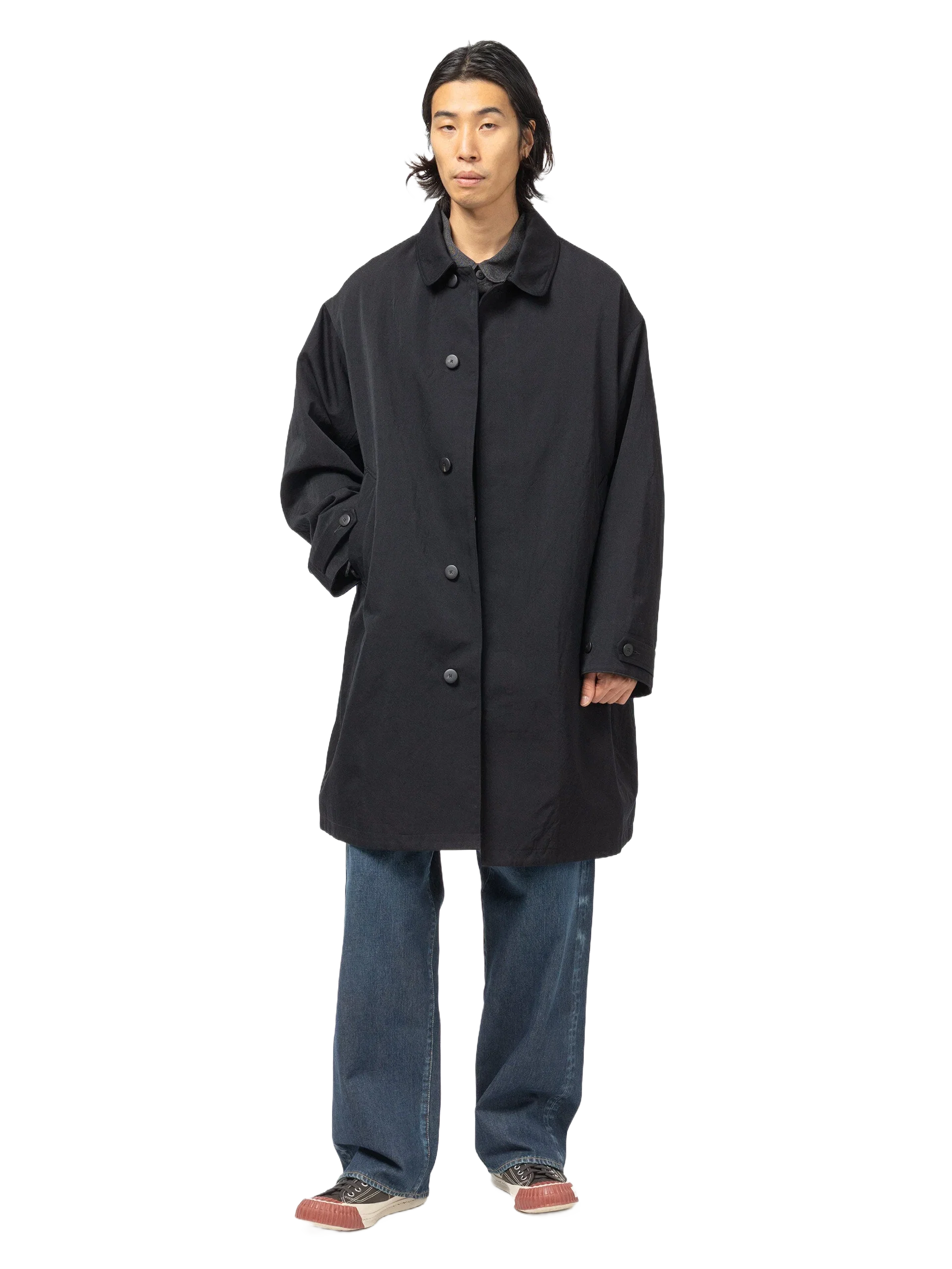 visvim Balmat Soutien Coat Black